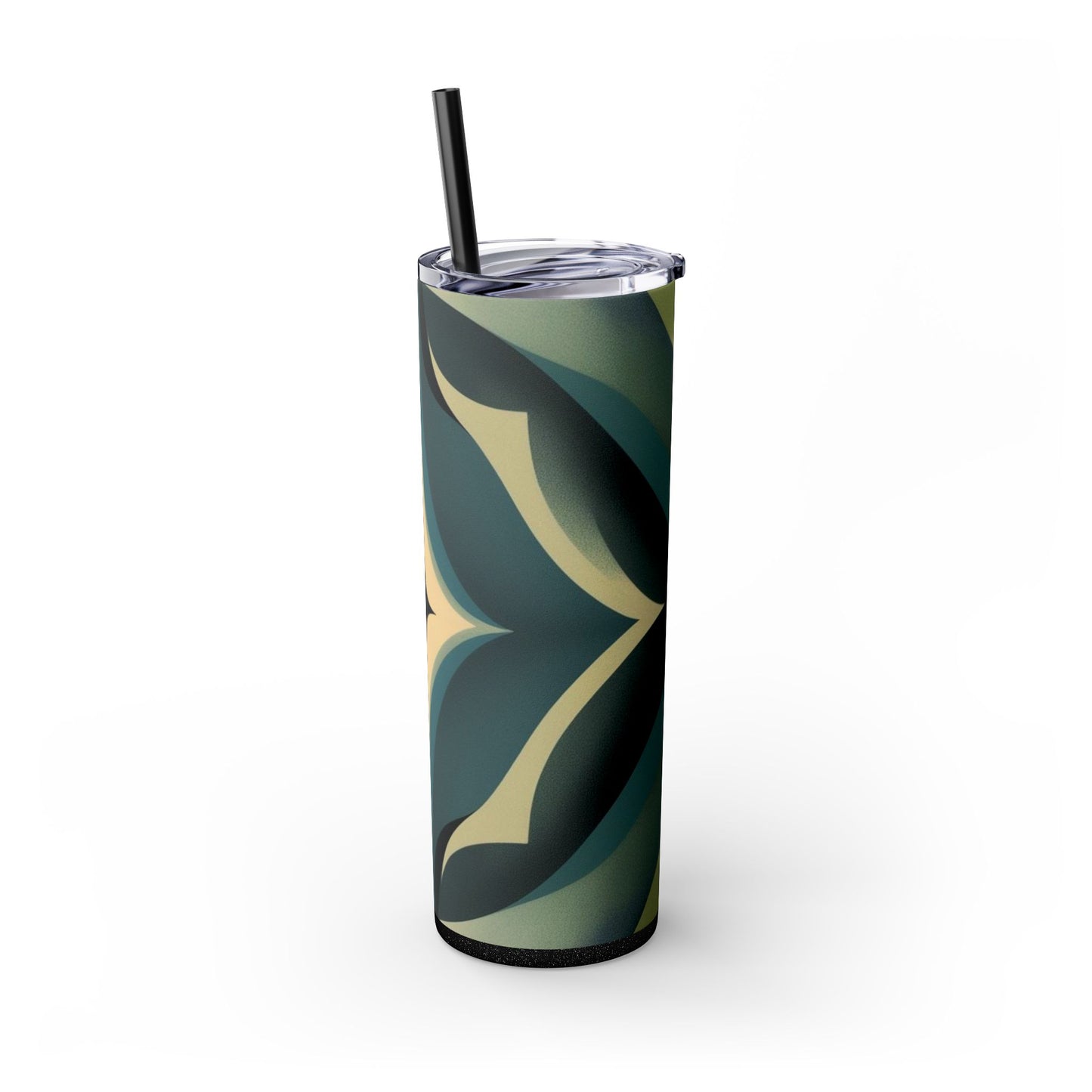Optical Illusion Skinny Tumbler with Straw, 20oz