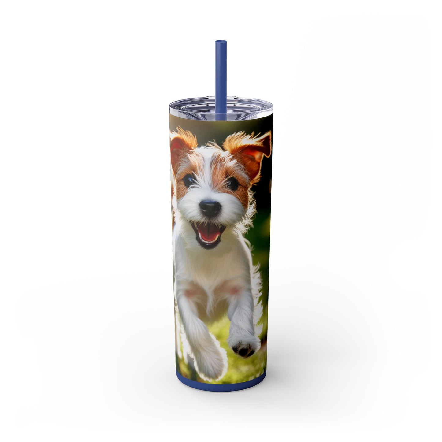 Parson Russell Terrier Skinny Tumbler with Straw, 20oz
