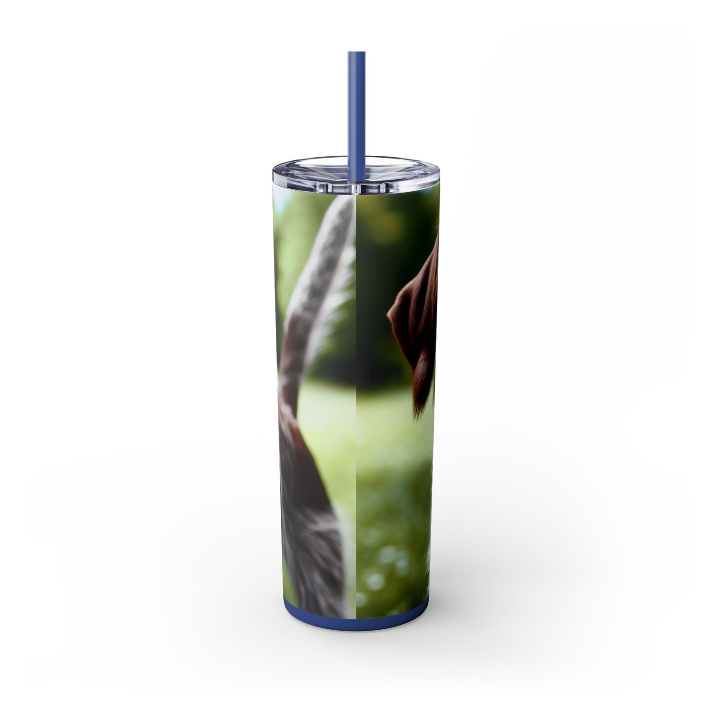 Wirehaired Slovakian Pointer Skinny Tumbler with Straw, 20oz