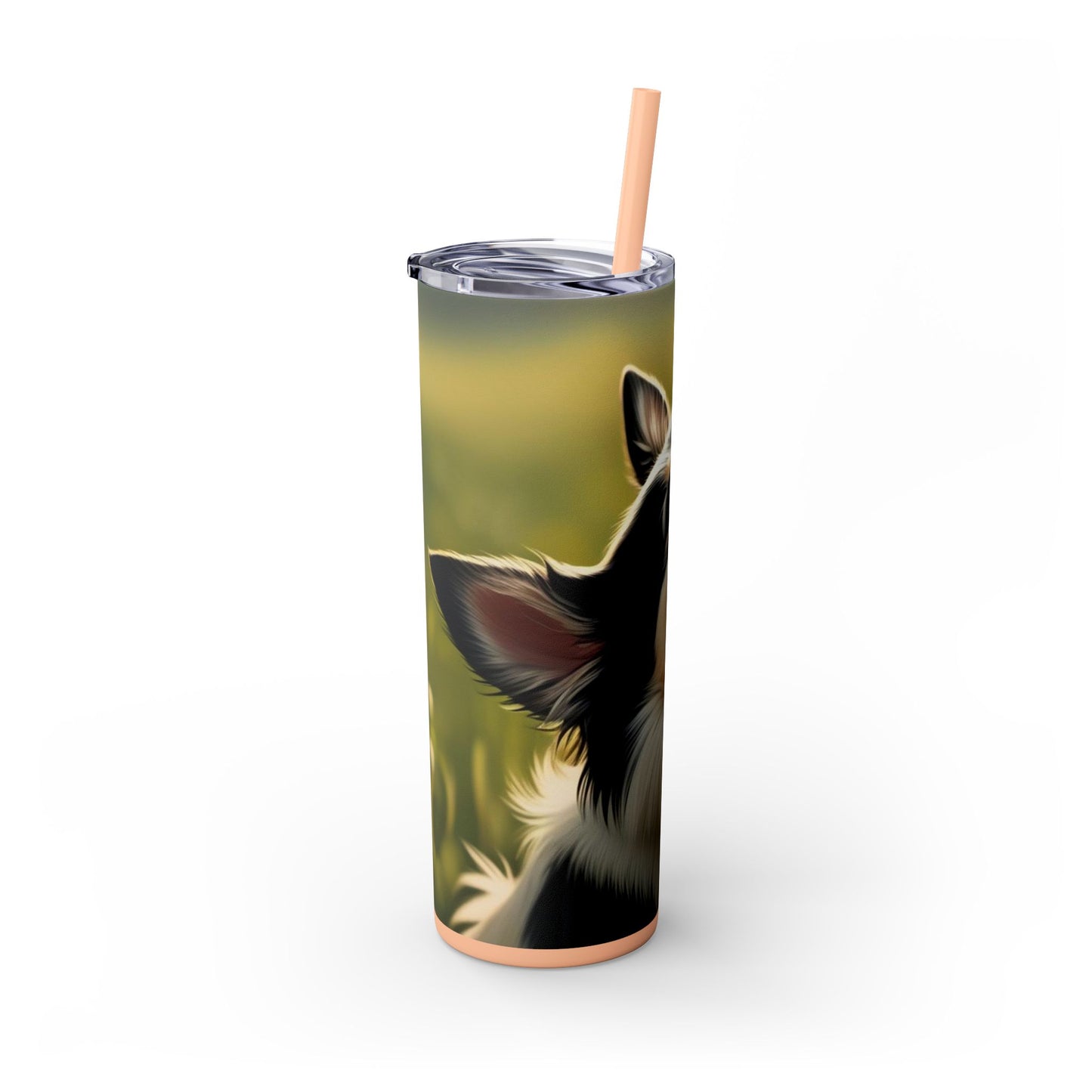 Swedish Vallhund Skinny Tumbler with Straw, 20oz