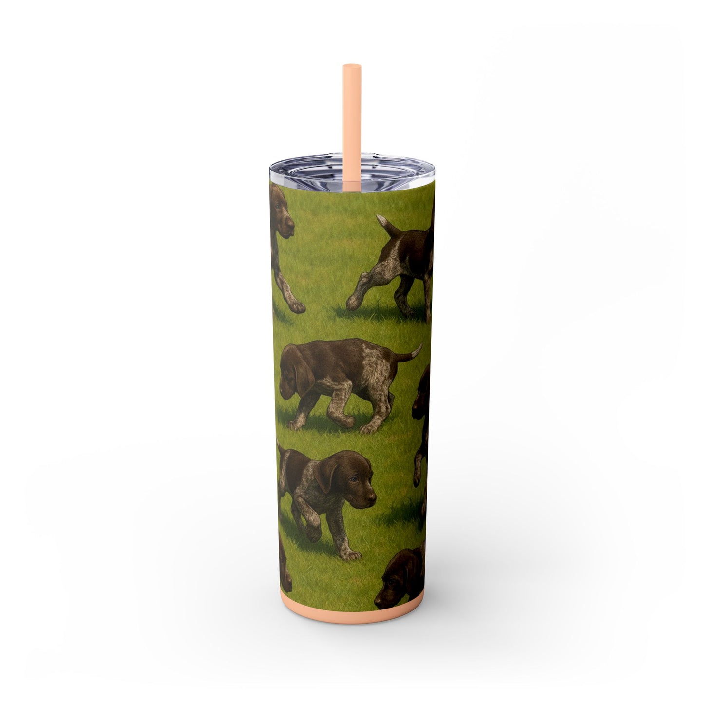 German Shorthaired Pointer puppies Tumbler with Straw, 20oz