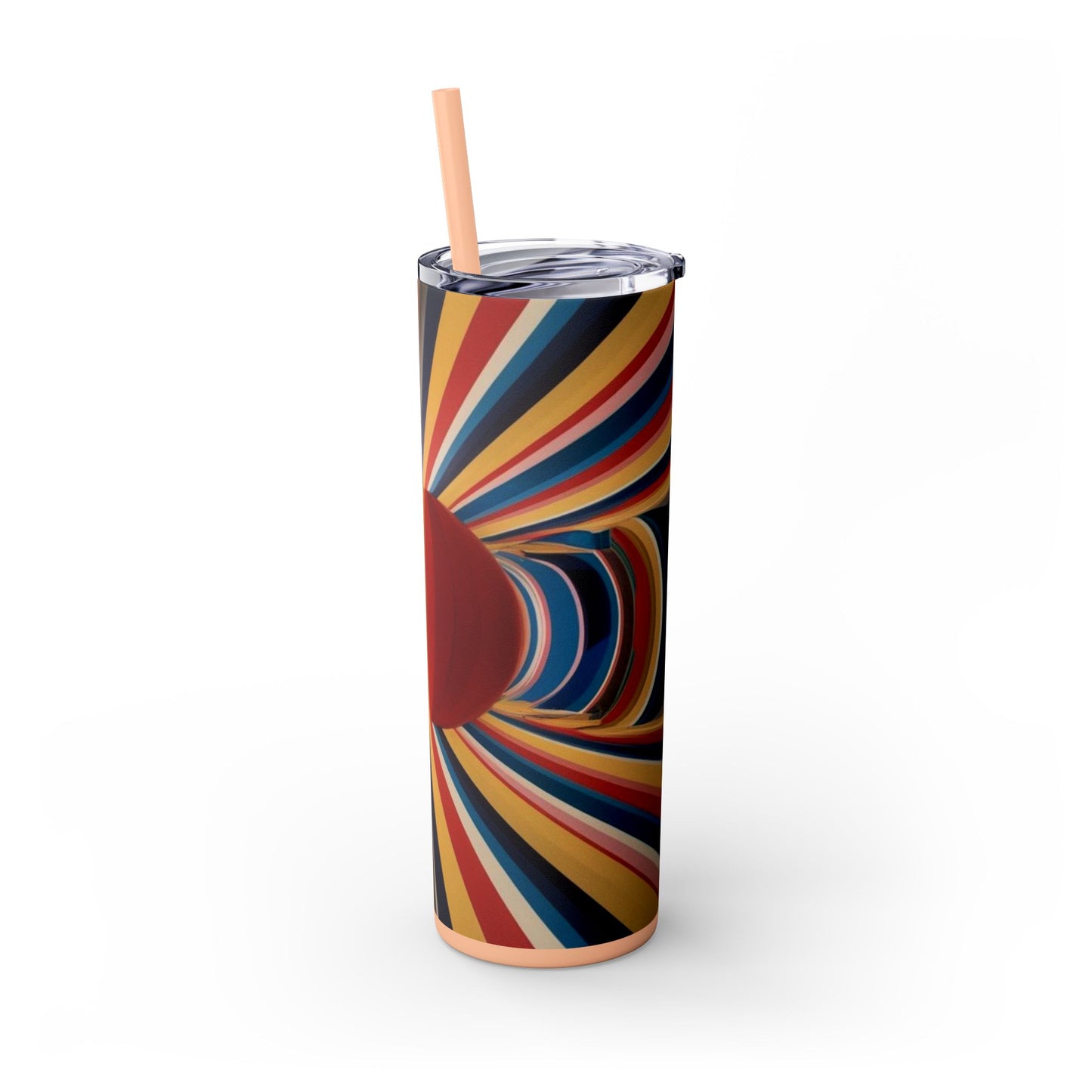Optical Illusion Skinny Tumbler with Straw, 20oz