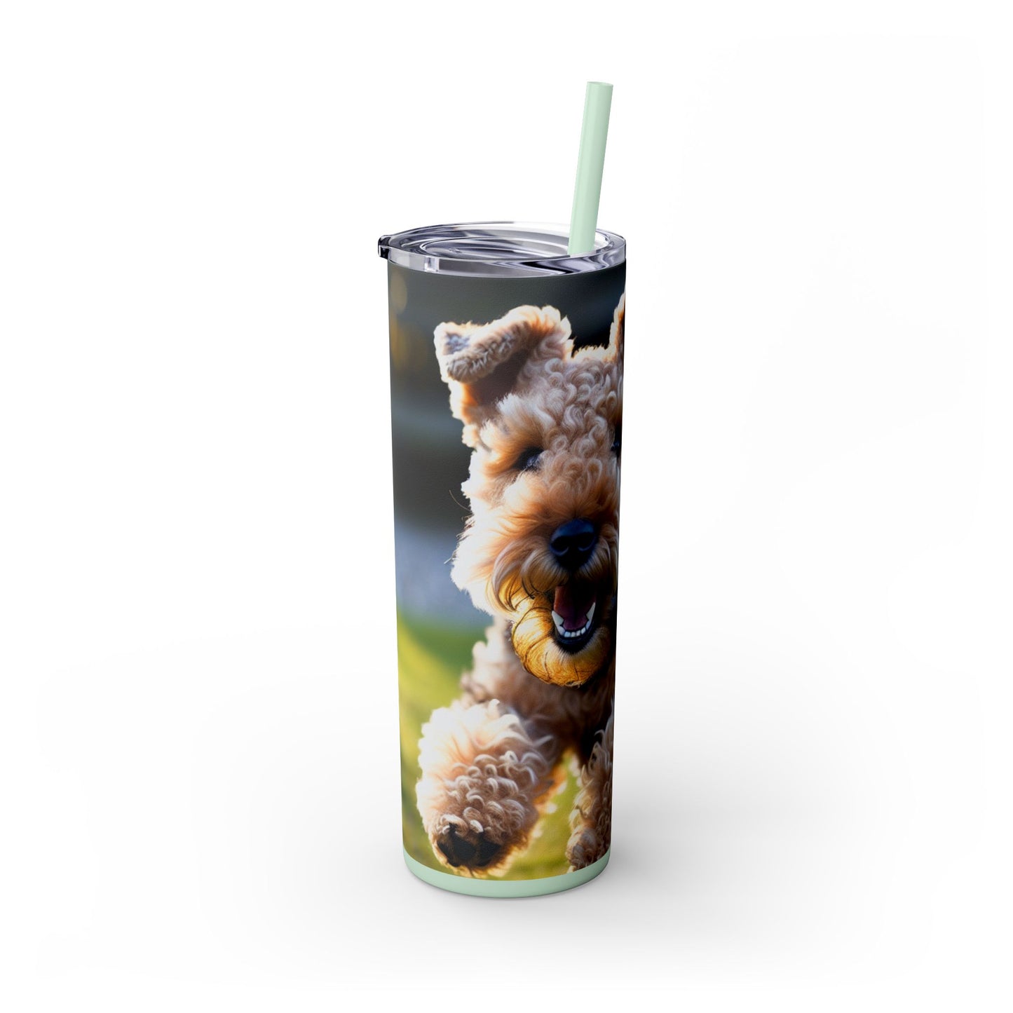 Lakeland Terrier Skinny Tumbler with Straw, 20oz