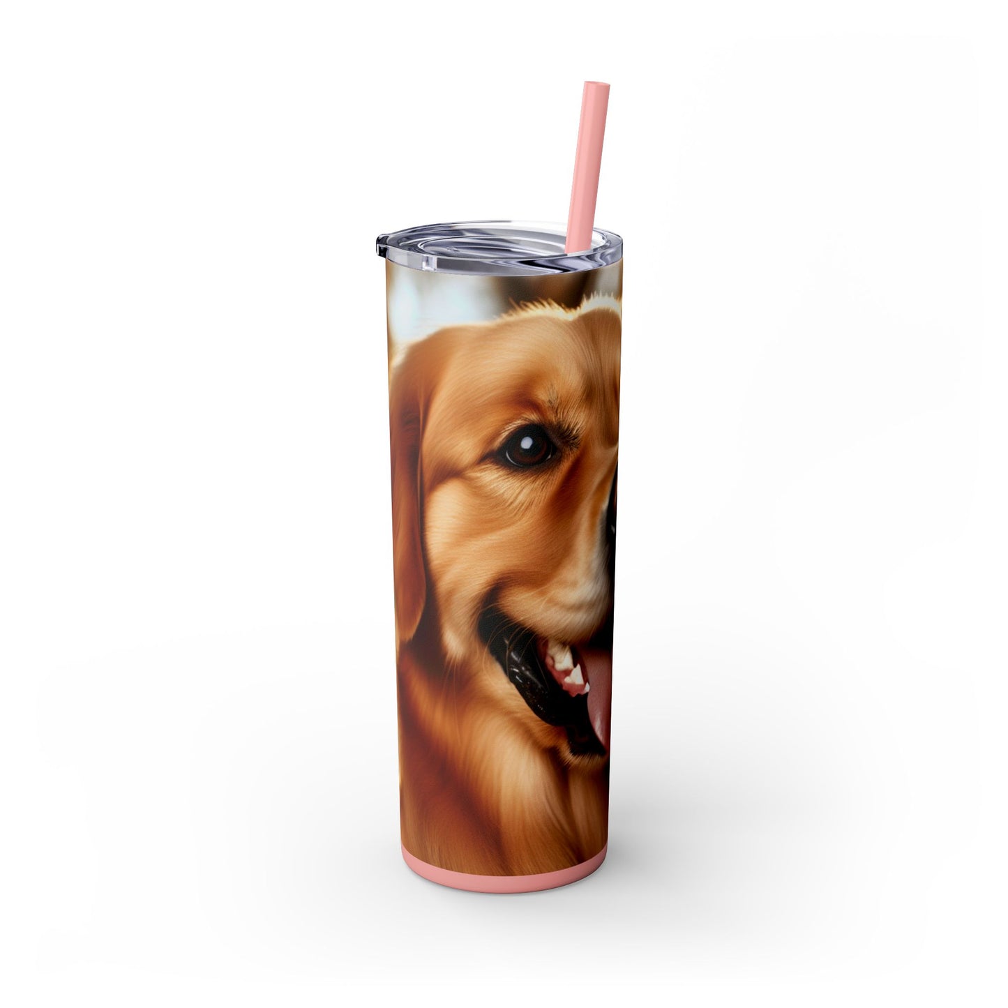 Golden Retriever Tumbler with Straw, 20oz