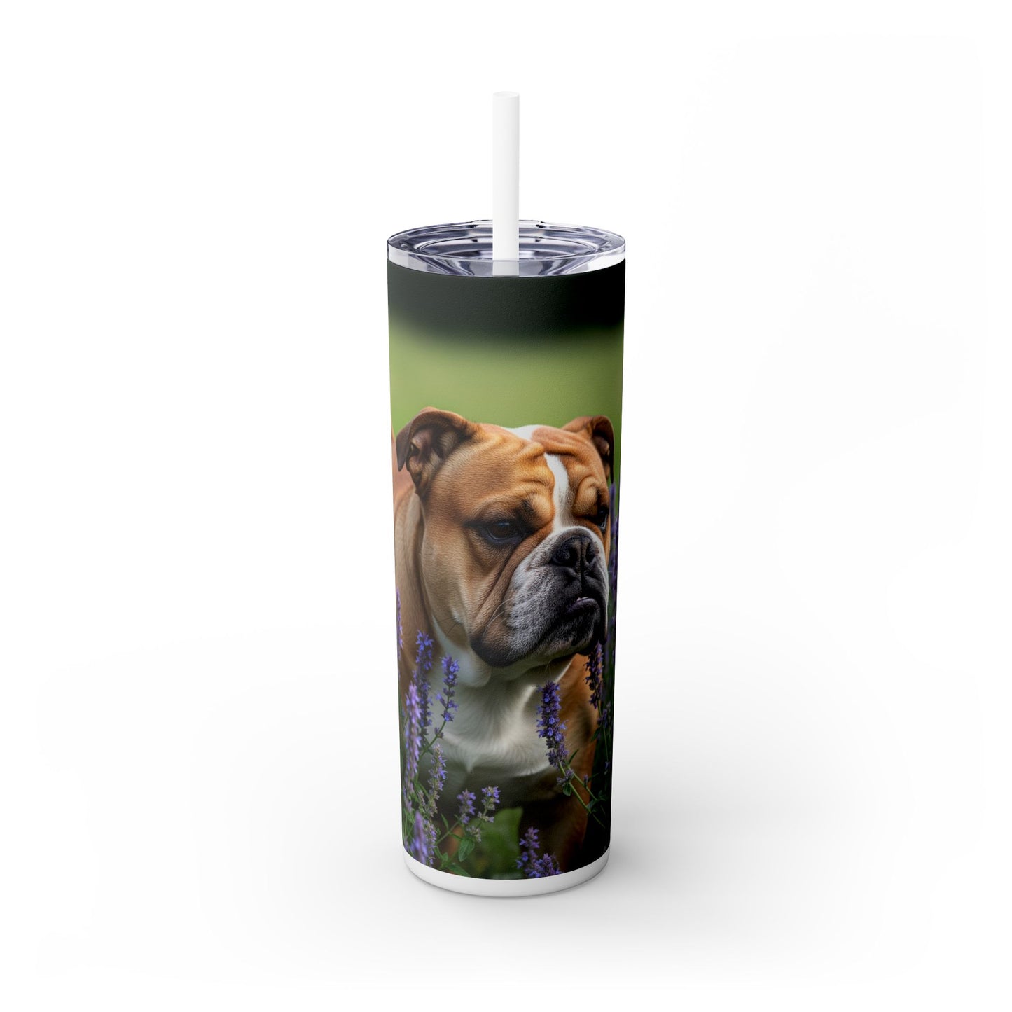 British Bulldog Tumbler with Straw, 20oz