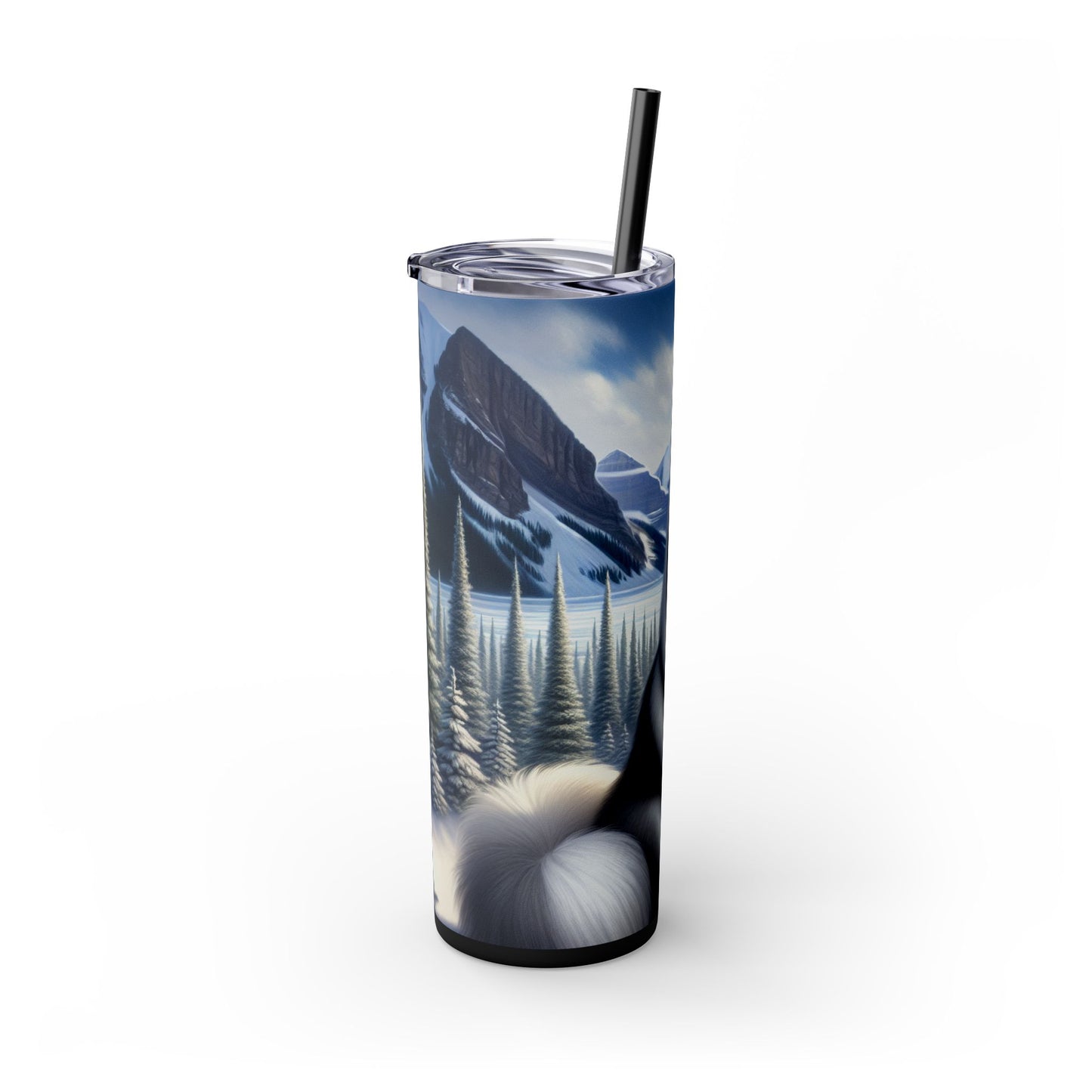 Canadian Eskimo Dog Tumbler with Straw, 20oz
