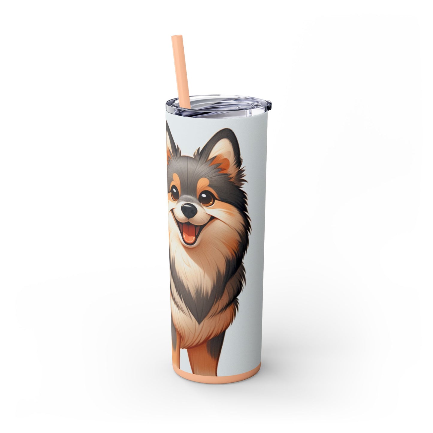 Swedish Vallhund Skinny Tumbler with Straw, 20oz