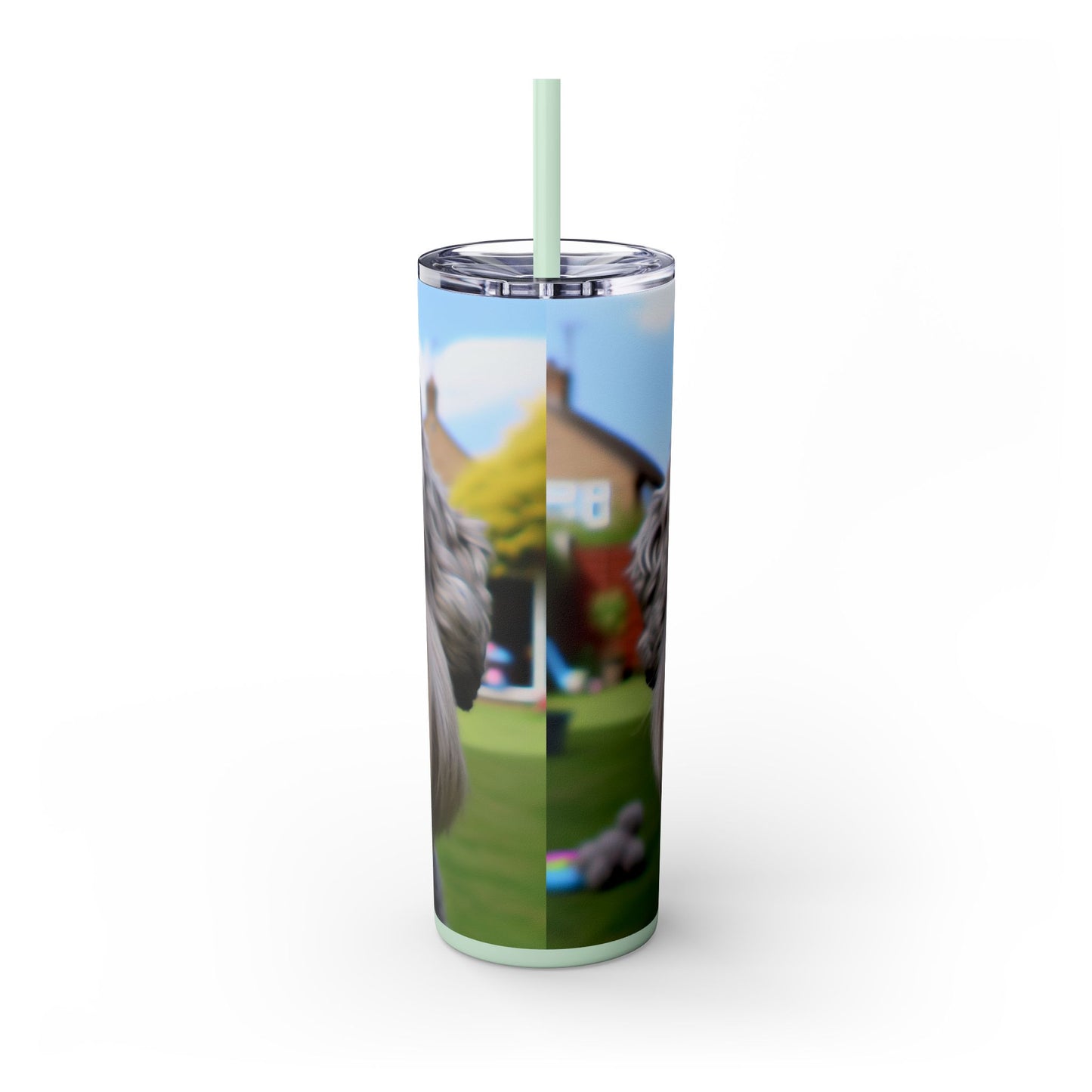 Schnoodle Skinny Tumbler with Straw, 20oz