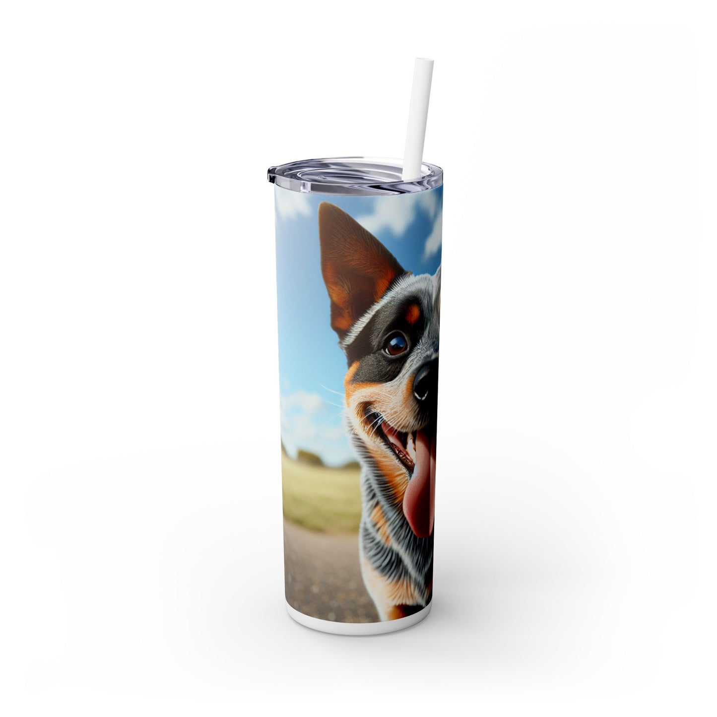 Australian Stumpy Tail Cattle Dog Tumbler with Straw, 20oz