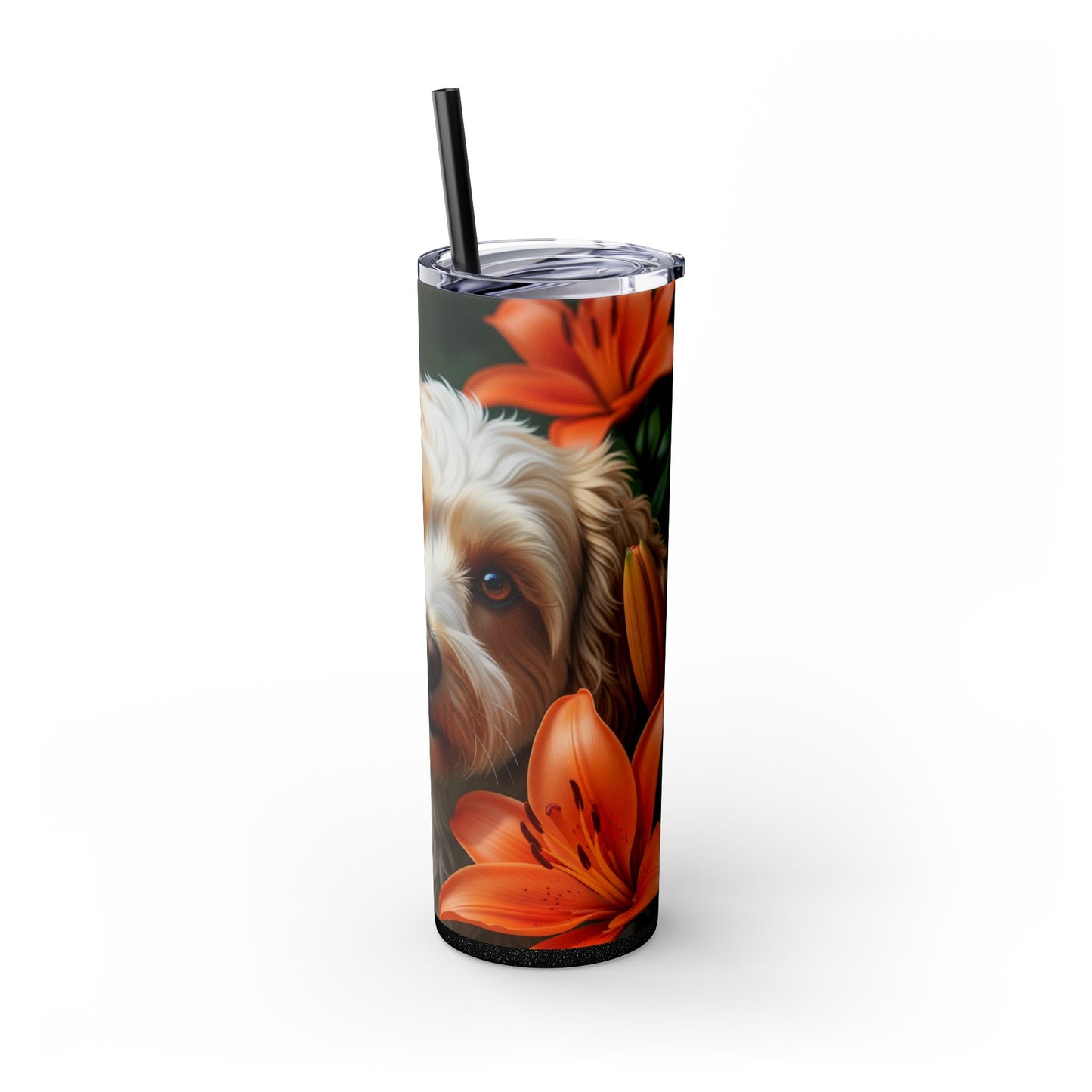 Schnoodle Skinny Tumbler with Straw, 20oz