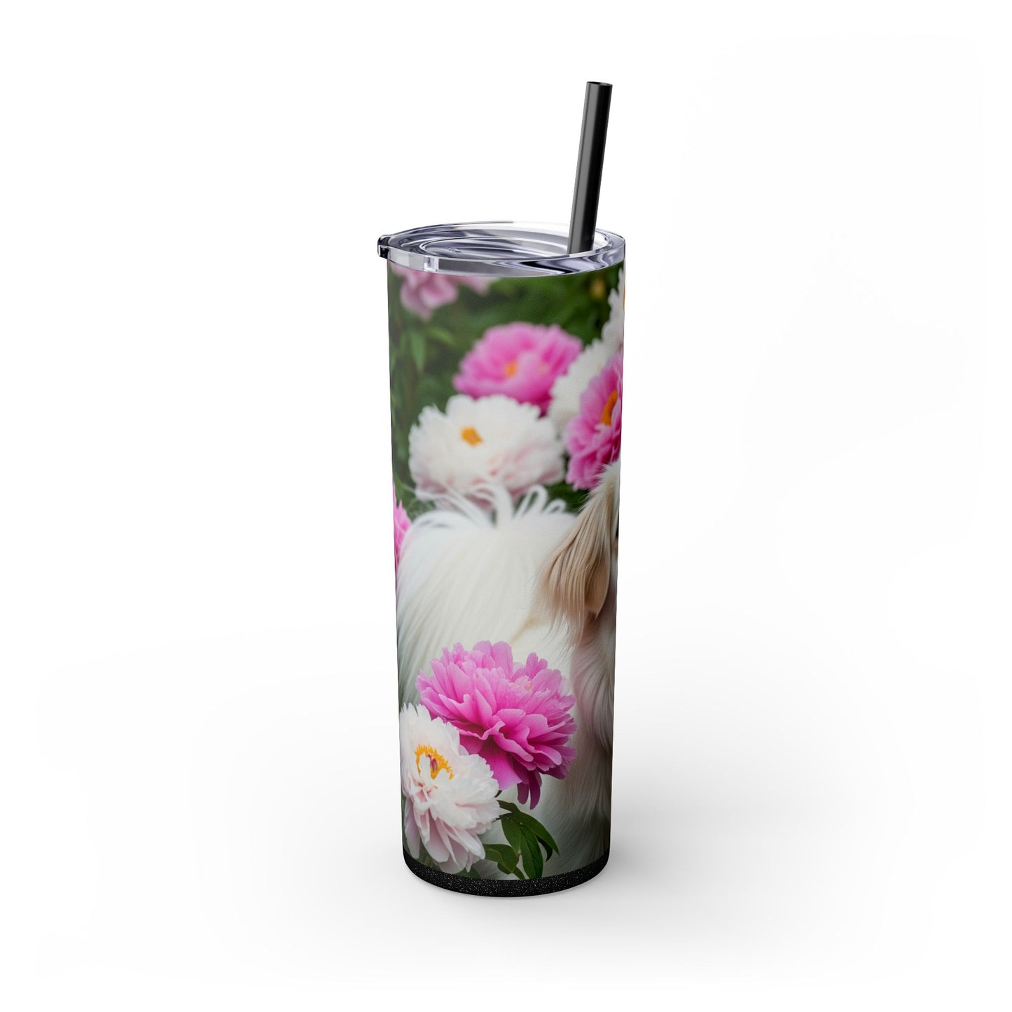 Tibetan Spaniel Tumbler with Straw, 20oz