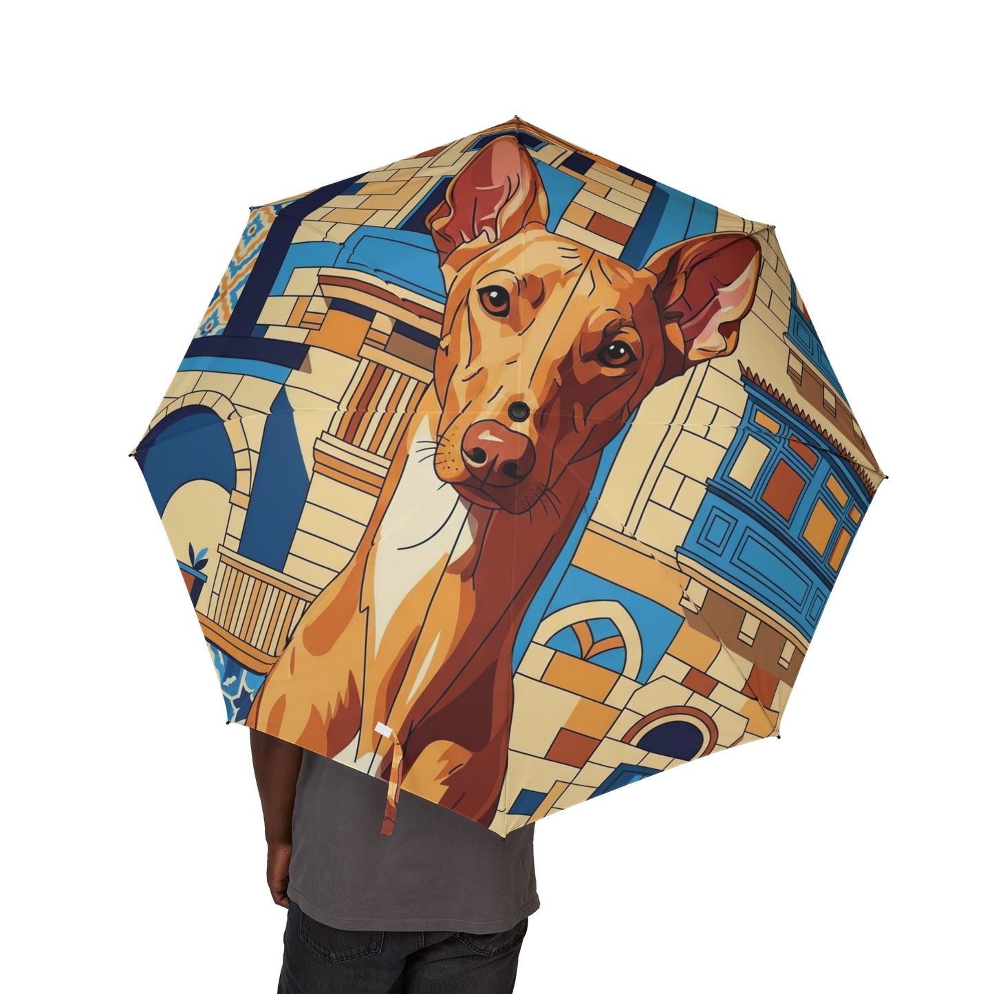 Pharaoh Hound Semi-Automatic Foldable Umbrella