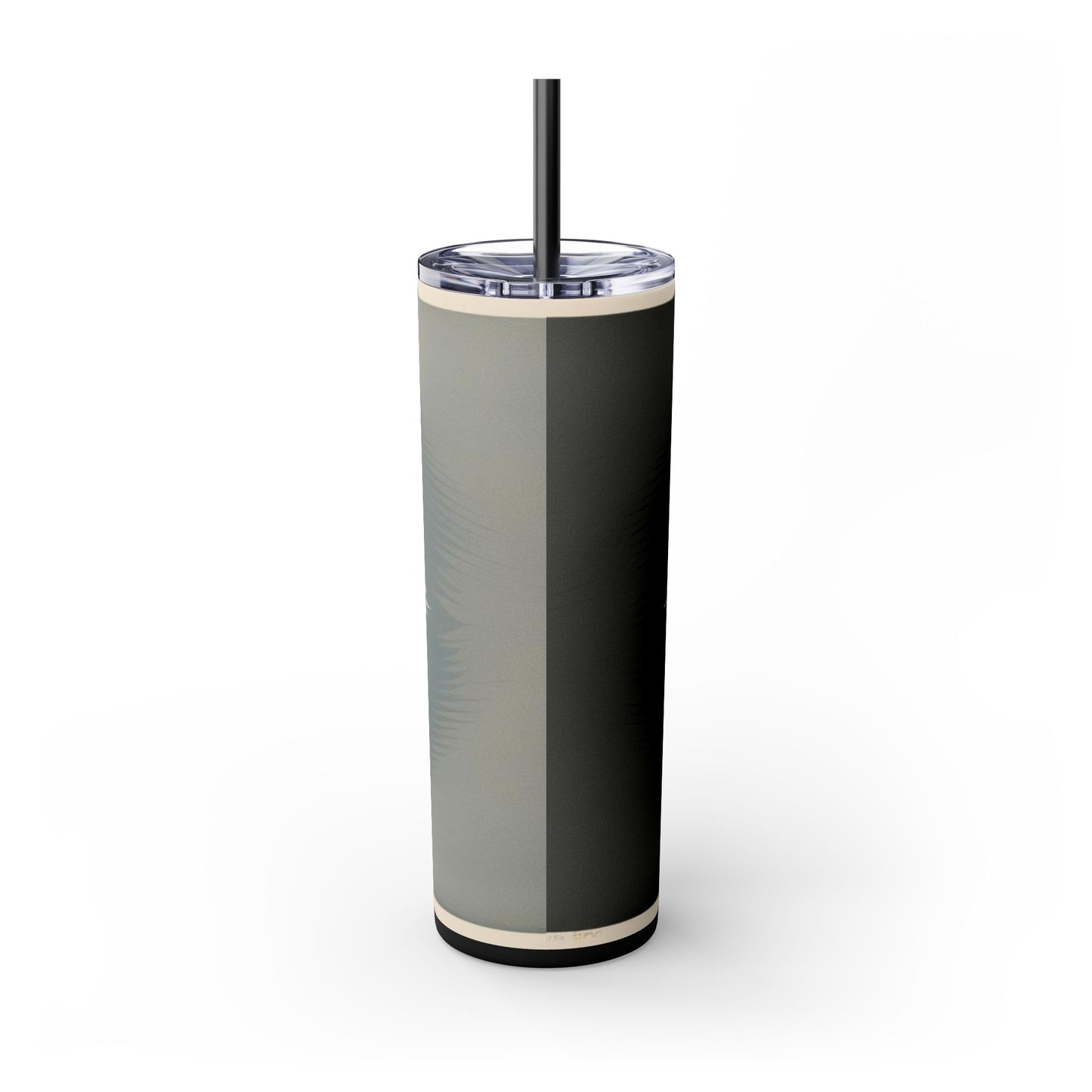 Optical Illusion Skinny Tumbler with Straw, 20oz