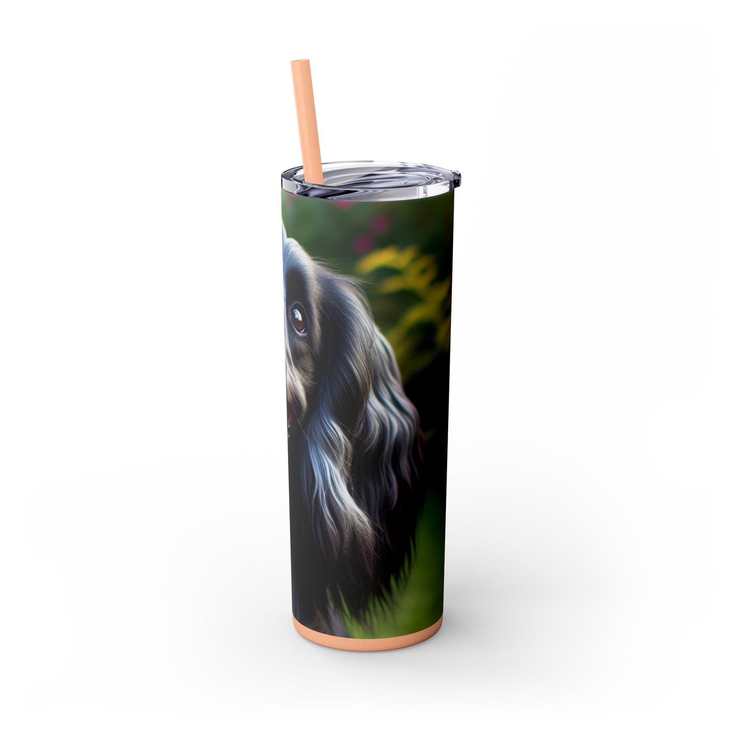 Blue Picardy Spaniel Tumbler with Straw, 20oz