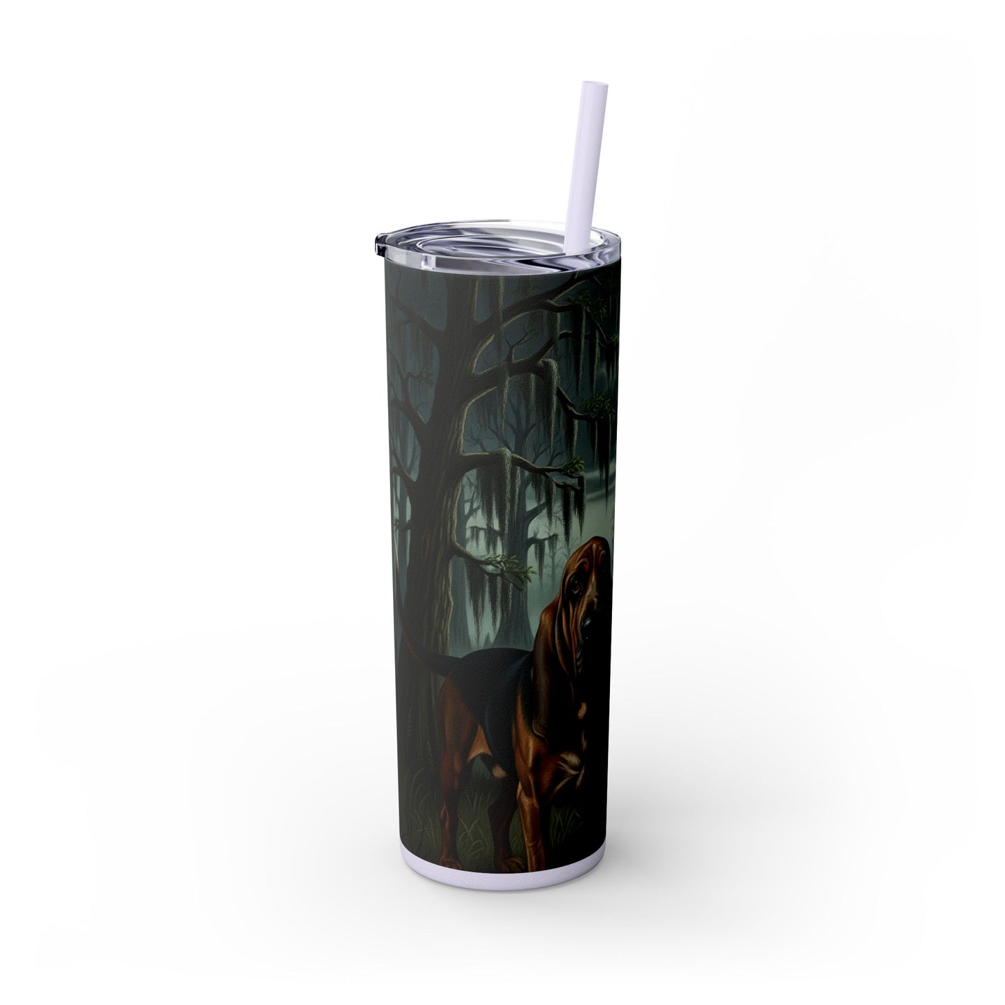 Bloodhound Skinny Tumbler with Straw, 20oz