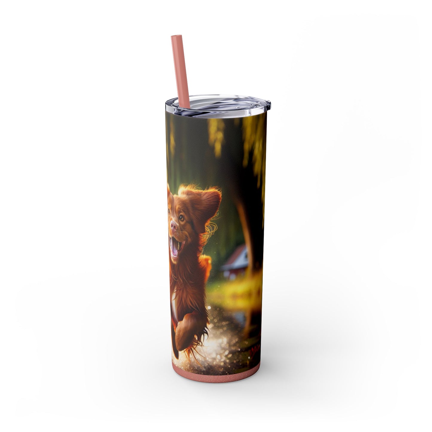 Nova Scotia Duck Trolling Retriever Skinny Tumbler with Straw, 20oz