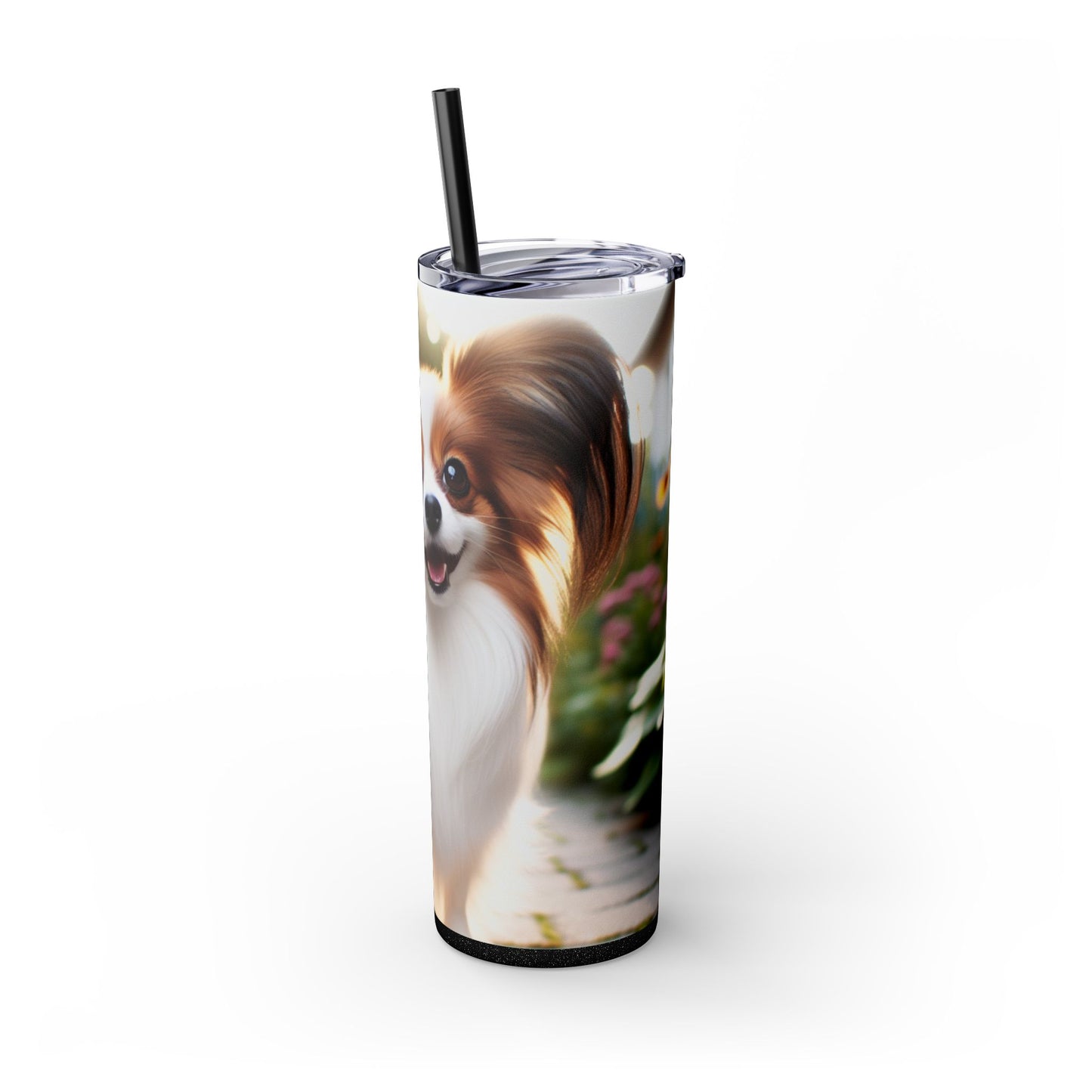 Papillon Skinny Tumbler with Straw, 20oz