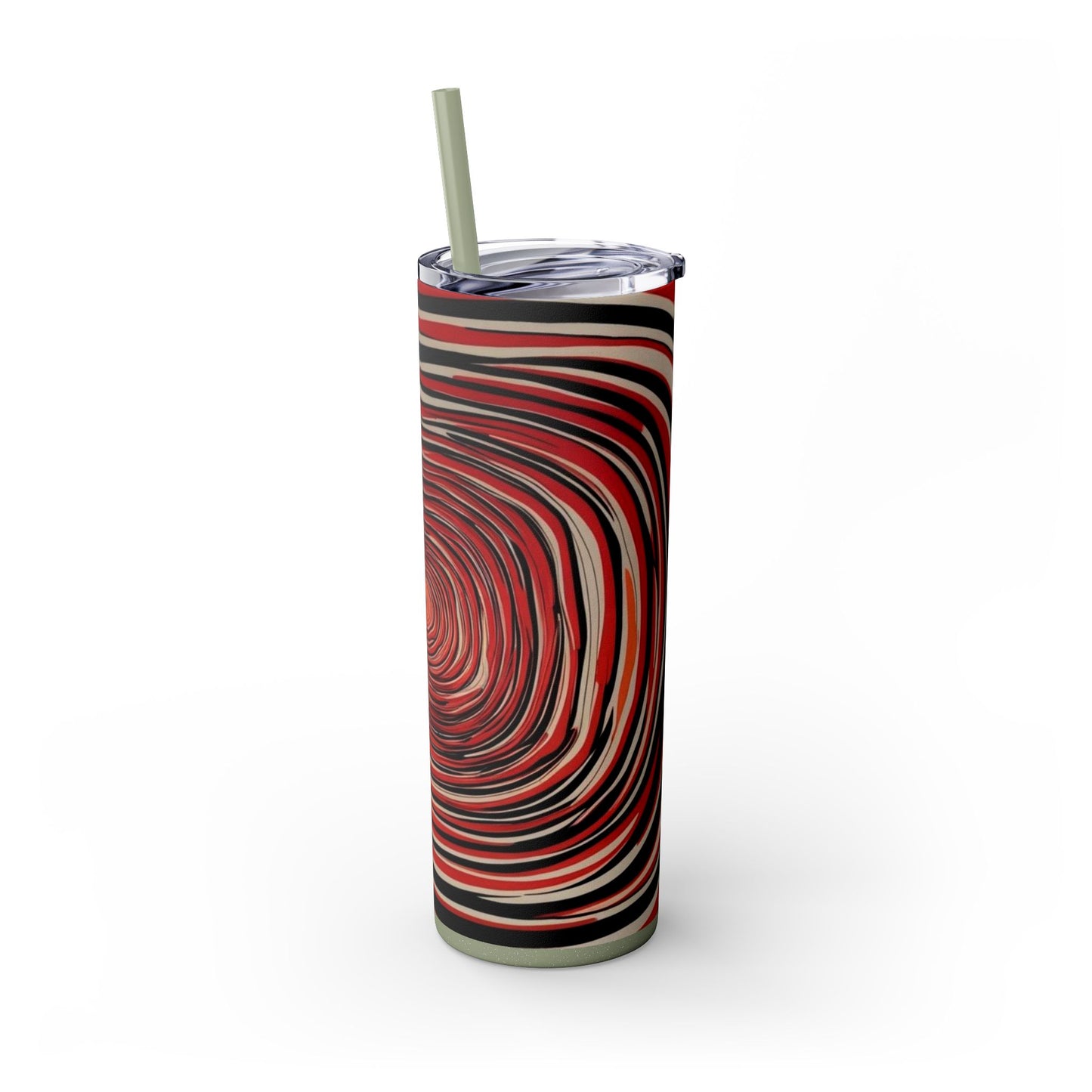 Optical Illusion Skinny Tumbler with Straw, 20oz