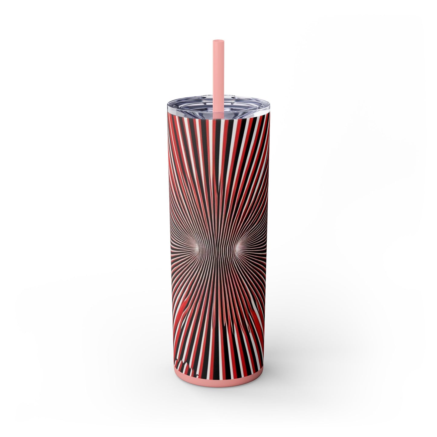 Optical Illusion Skinny Tumbler with Straw, 20oz