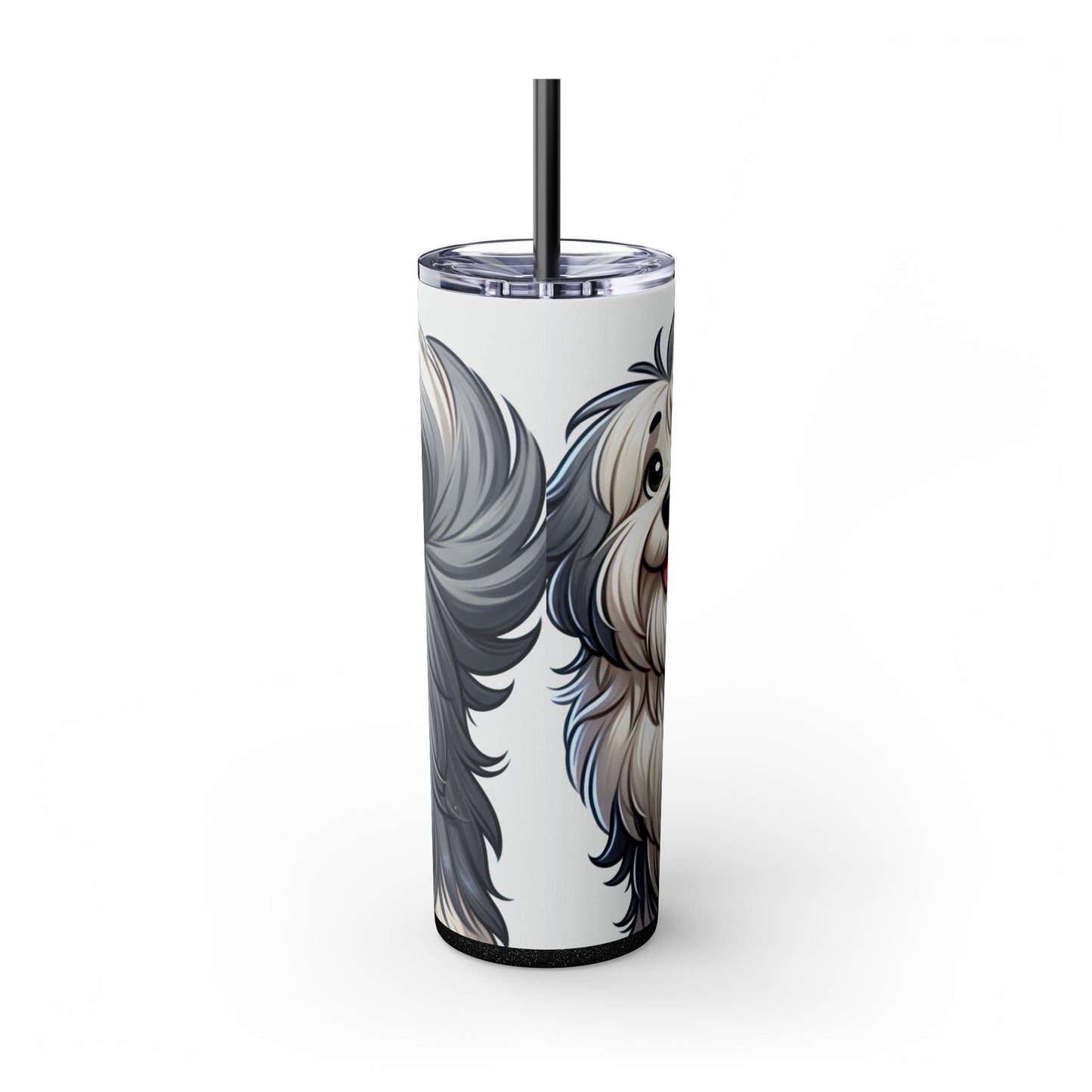 Old English Sheepdog Tumbler with Straw, 20oz