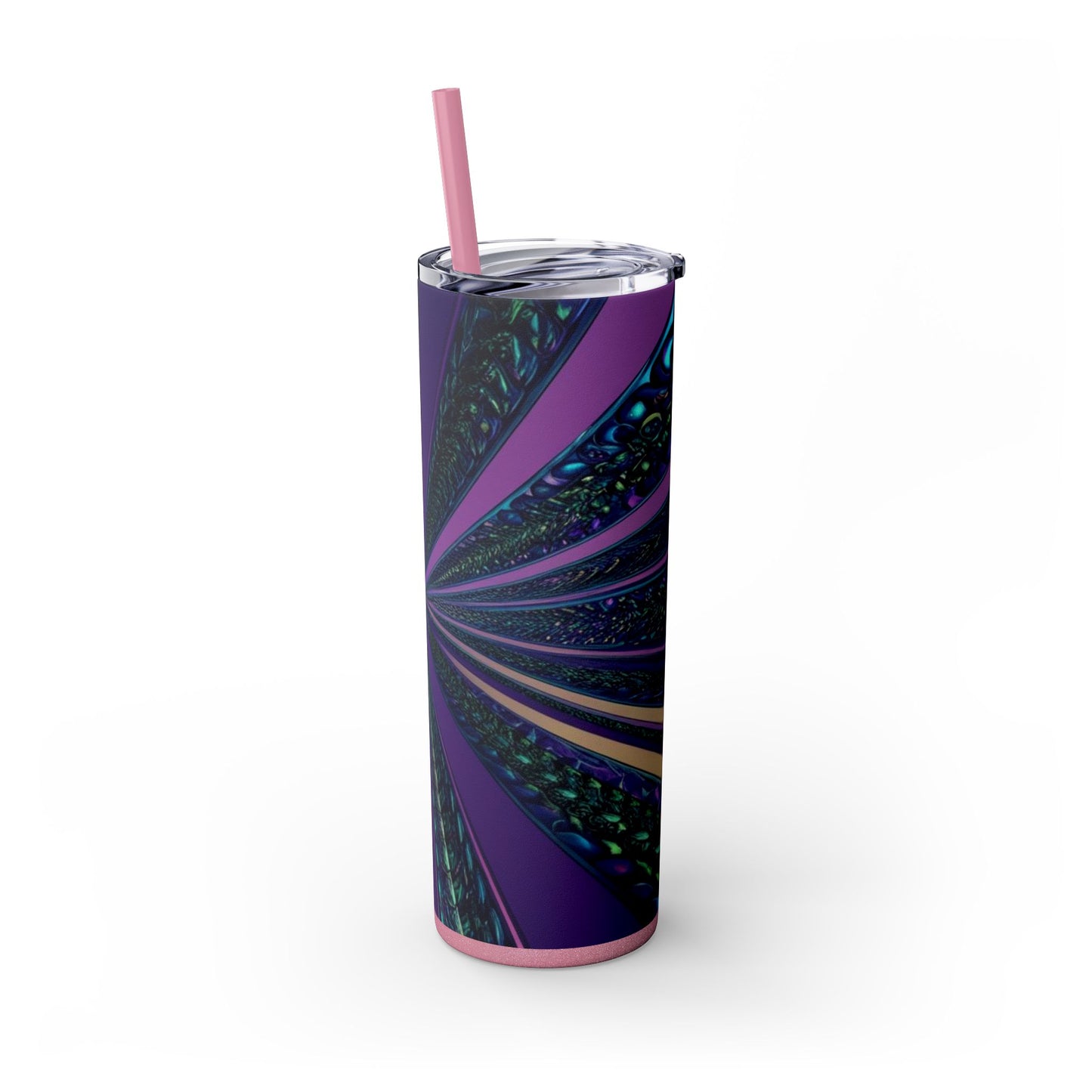Optical Illusion Skinny Tumbler with Straw, 20oz