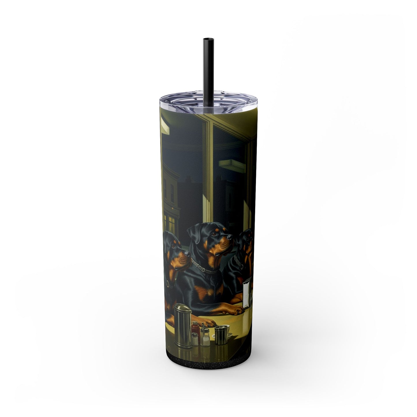 Rottweiler Tumbler with Straw, 20oz