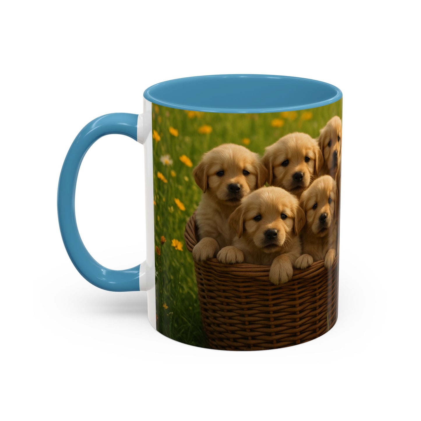 Golden Retriever puppies Accent Coffee Mug - Perfect Gift for Dog Lovers