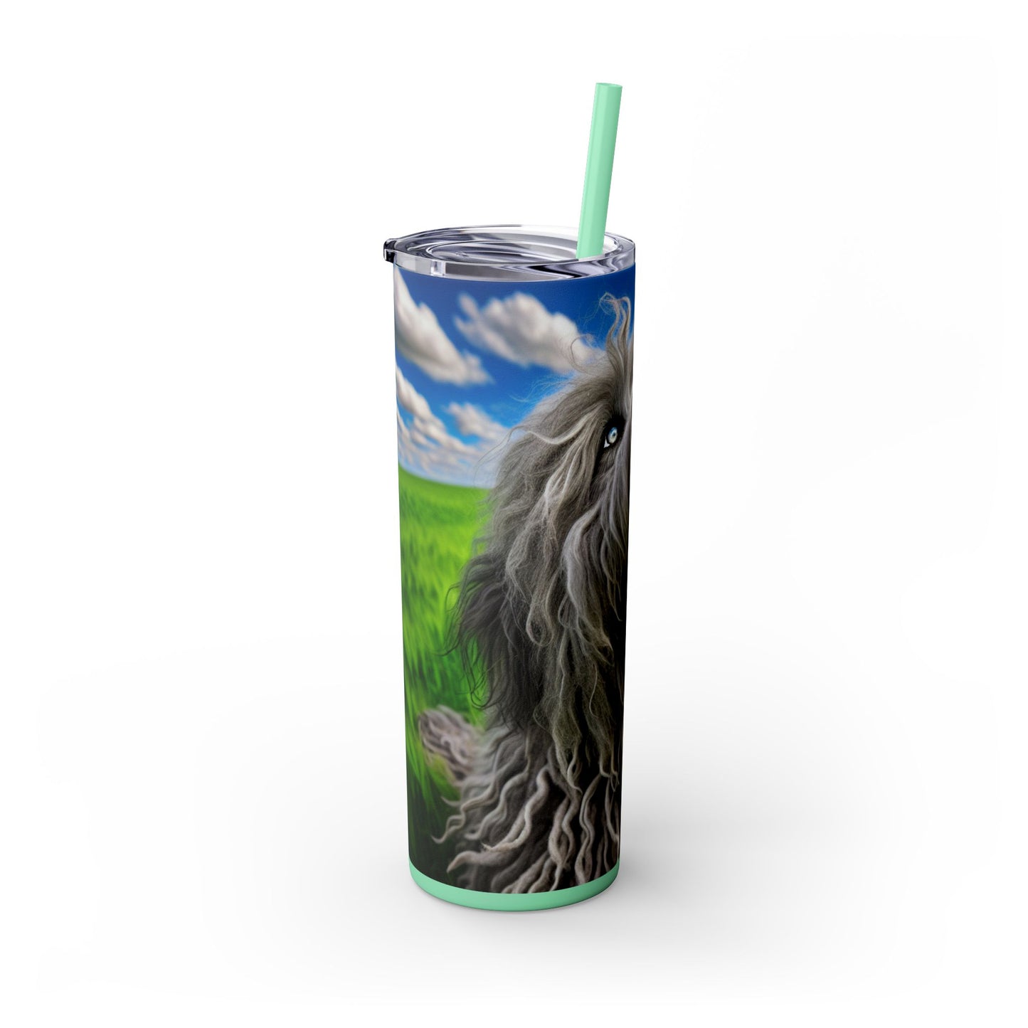 Bergamasco Shepherd Dog Tumbler with Straw, 20oz