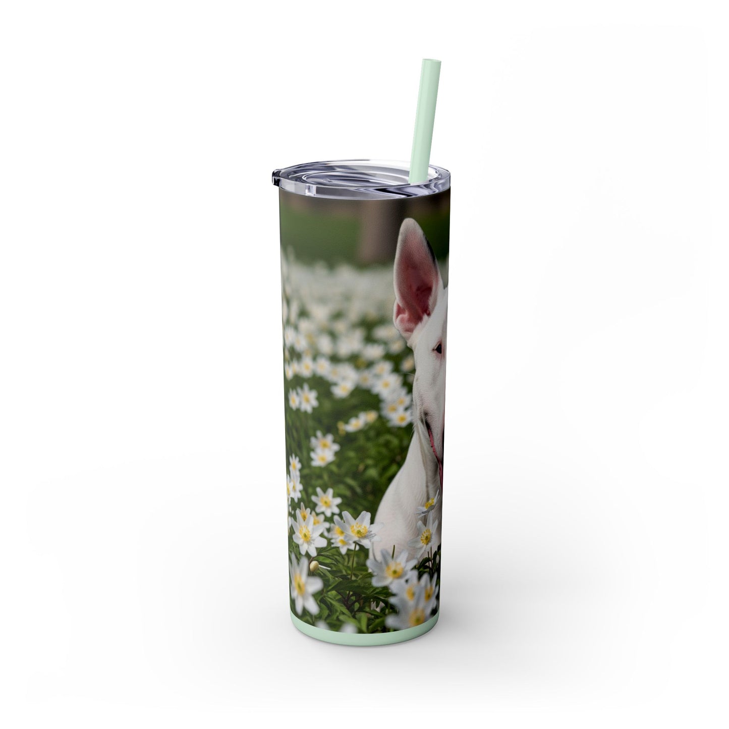 Bull Terrier Tumbler with Straw, 20oz