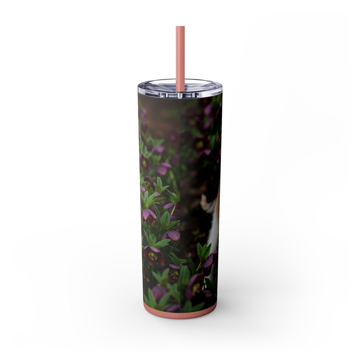 Wire Fox Terrier Skinny Tumbler with Straw, 20oz