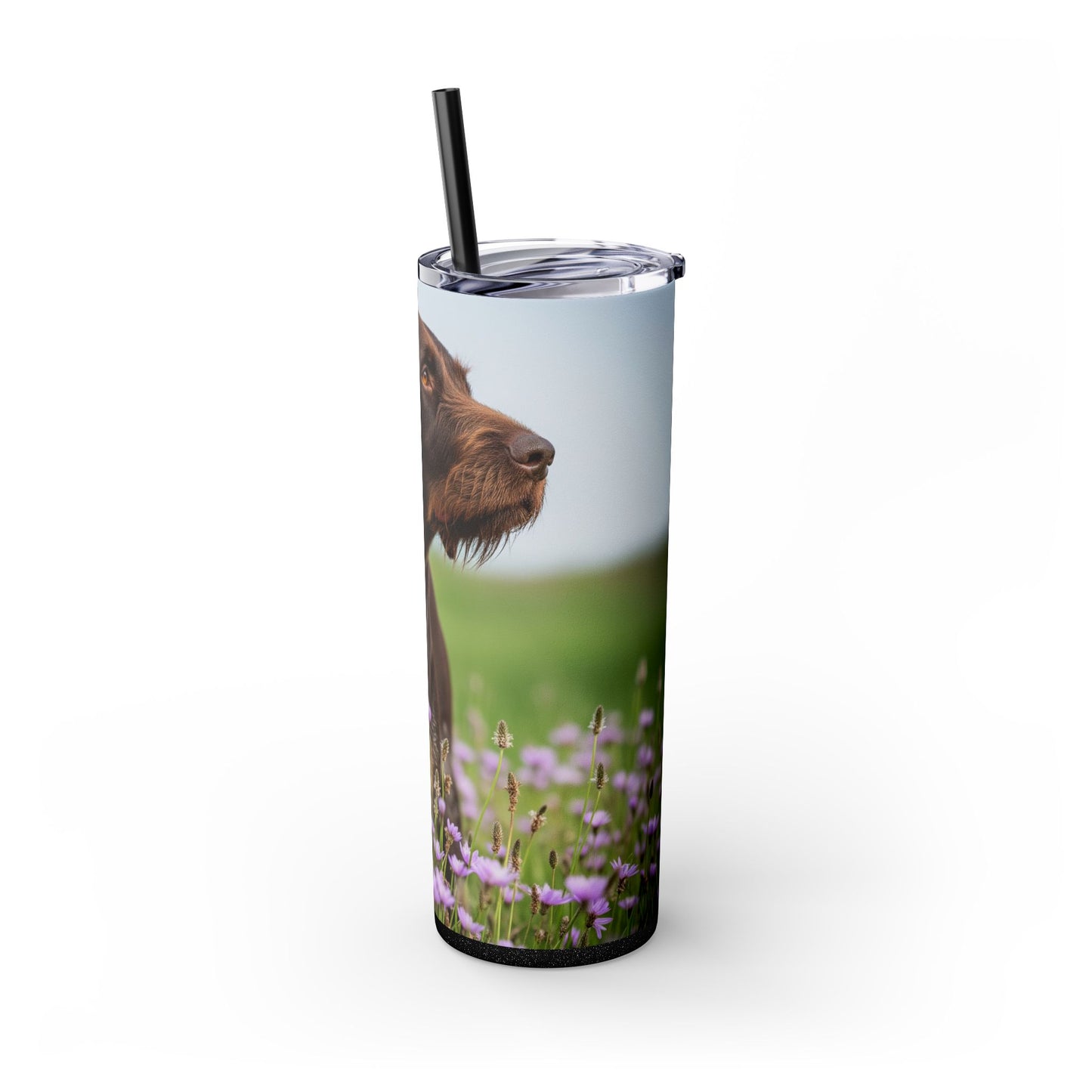 German Wirehaired Pointer Tumbler with Straw, 20oz