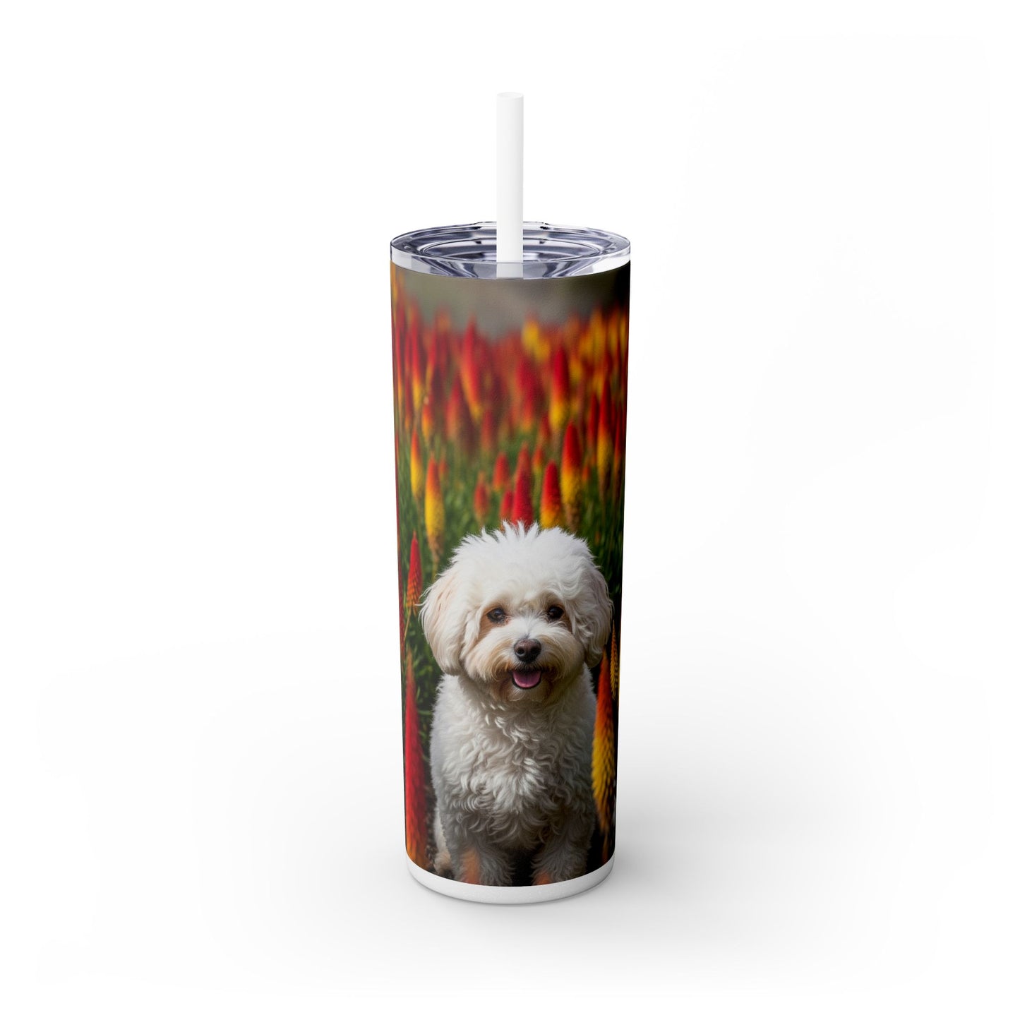 Bichonpoo Tumbler with Straw, 20oz