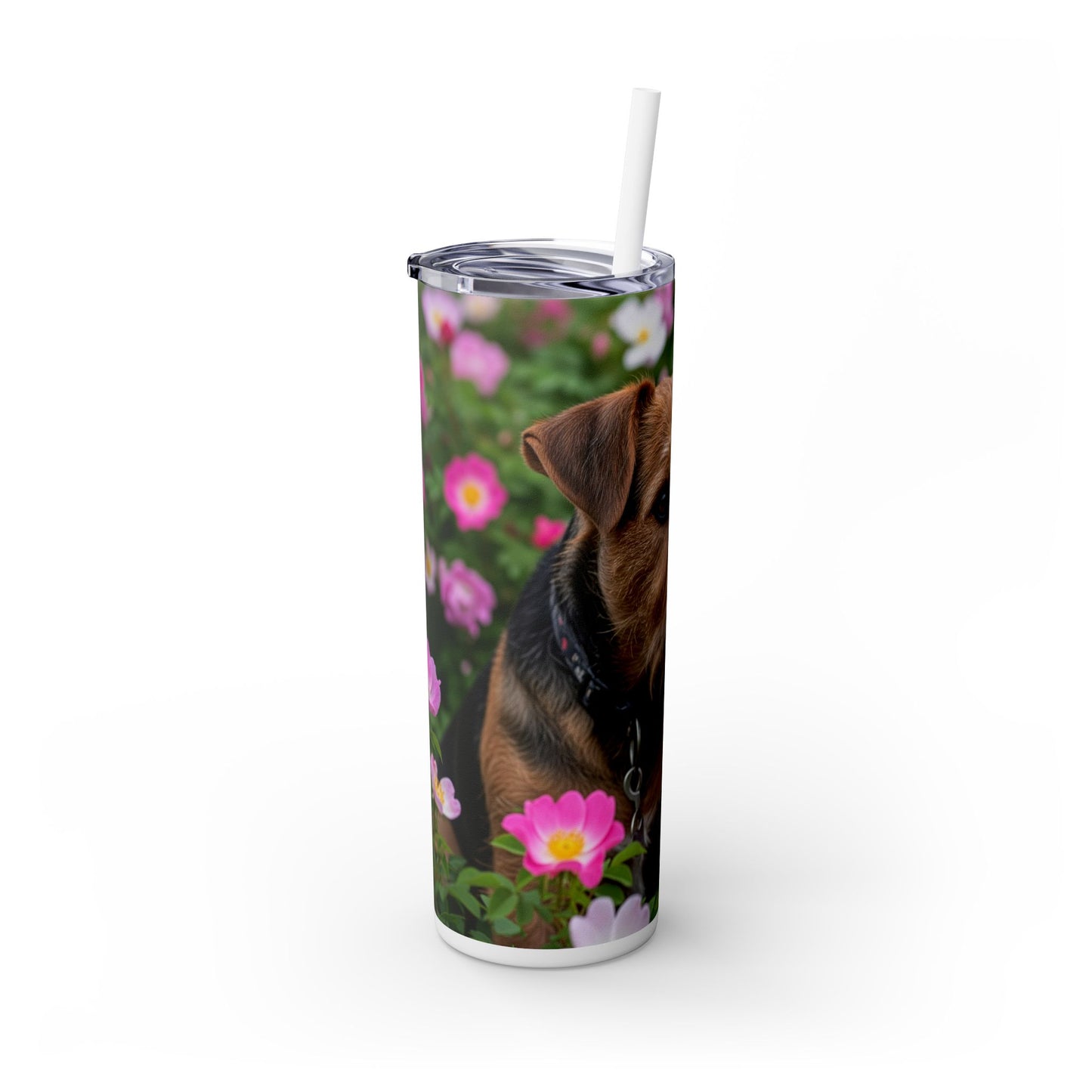 Teddy Roosevelt Terrier Tumbler with Straw, 20oz