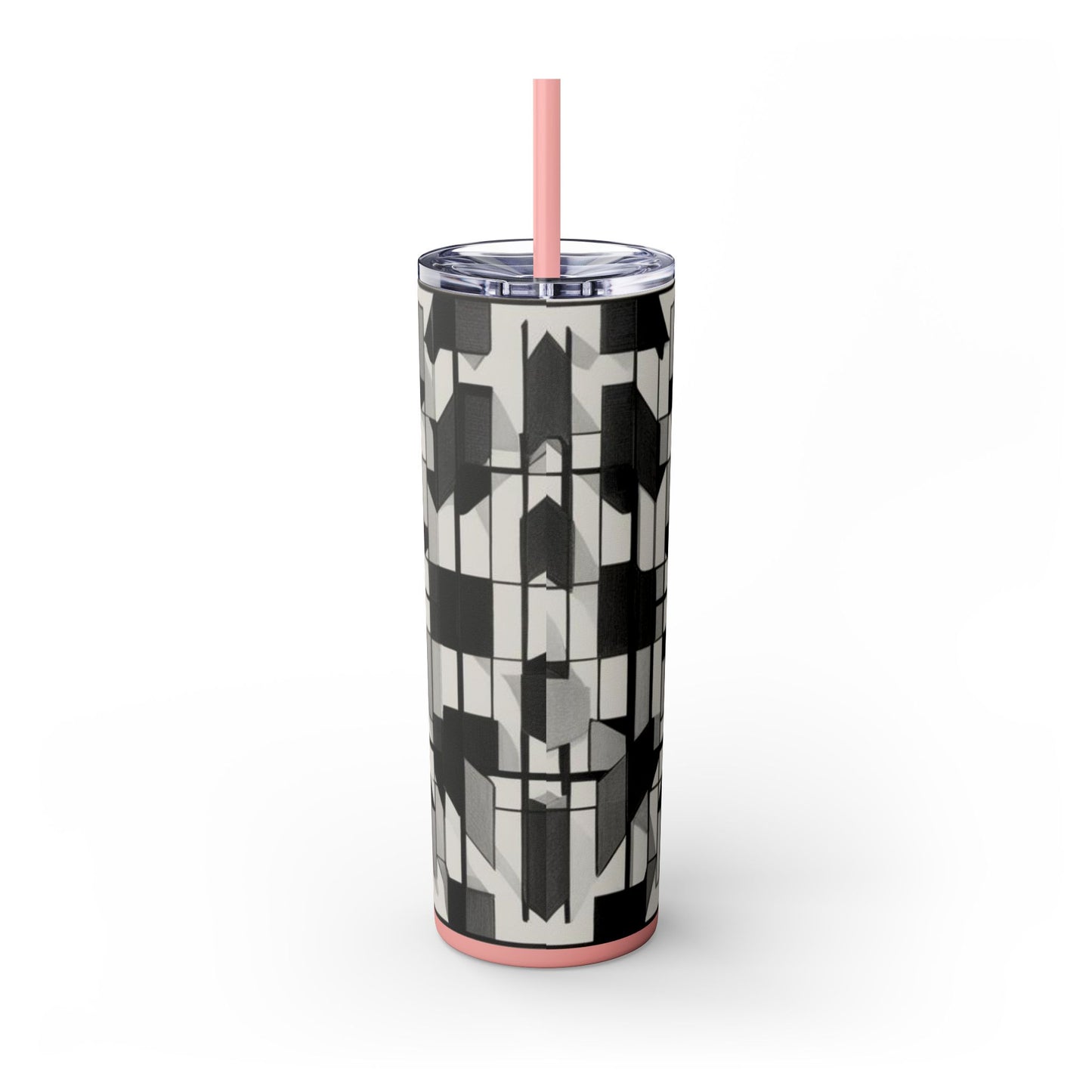 Optical Illusion Skinny Tumbler with Straw, 20oz