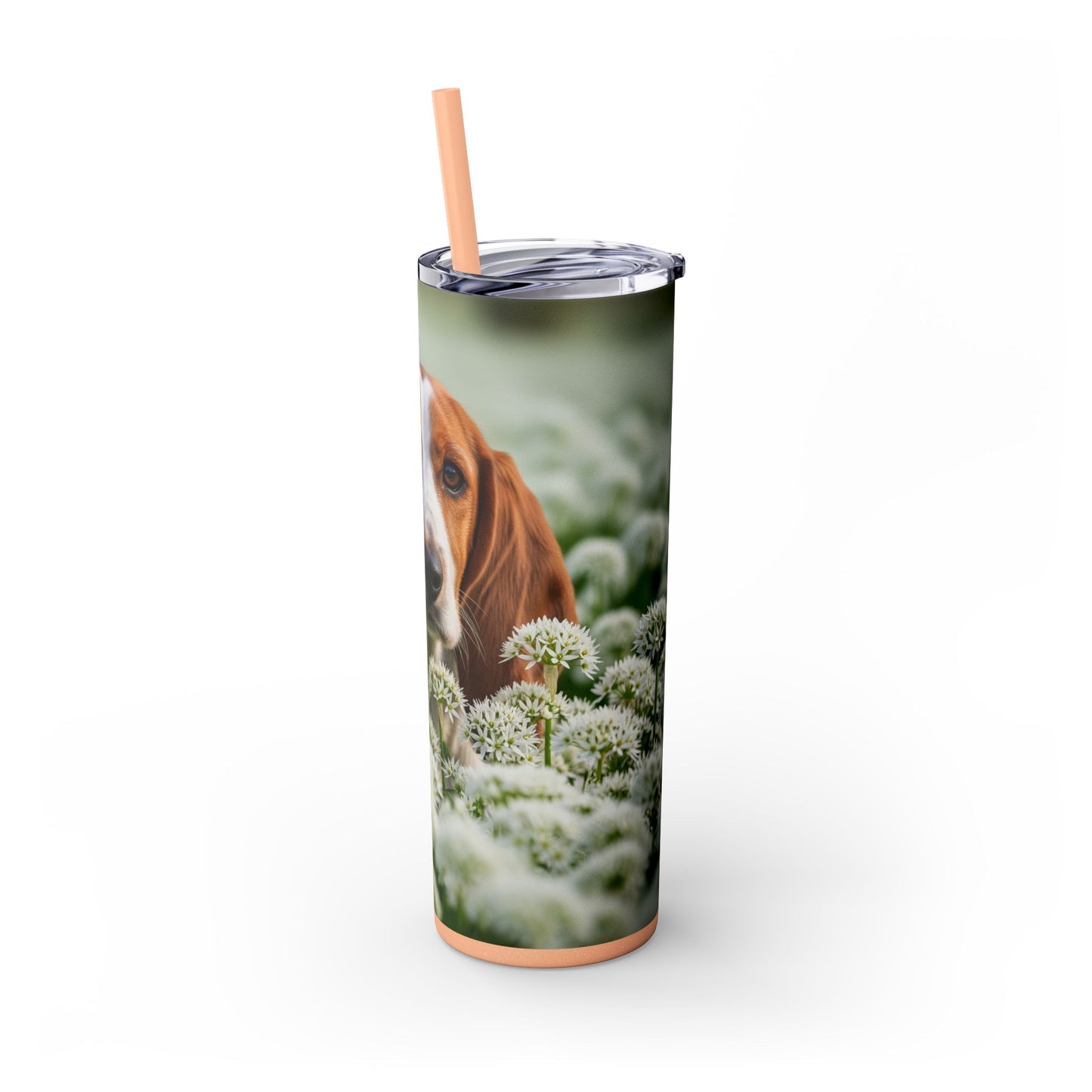 Petit Basset Griffon Vendeen Skinny Tumbler with Straw, 20oz