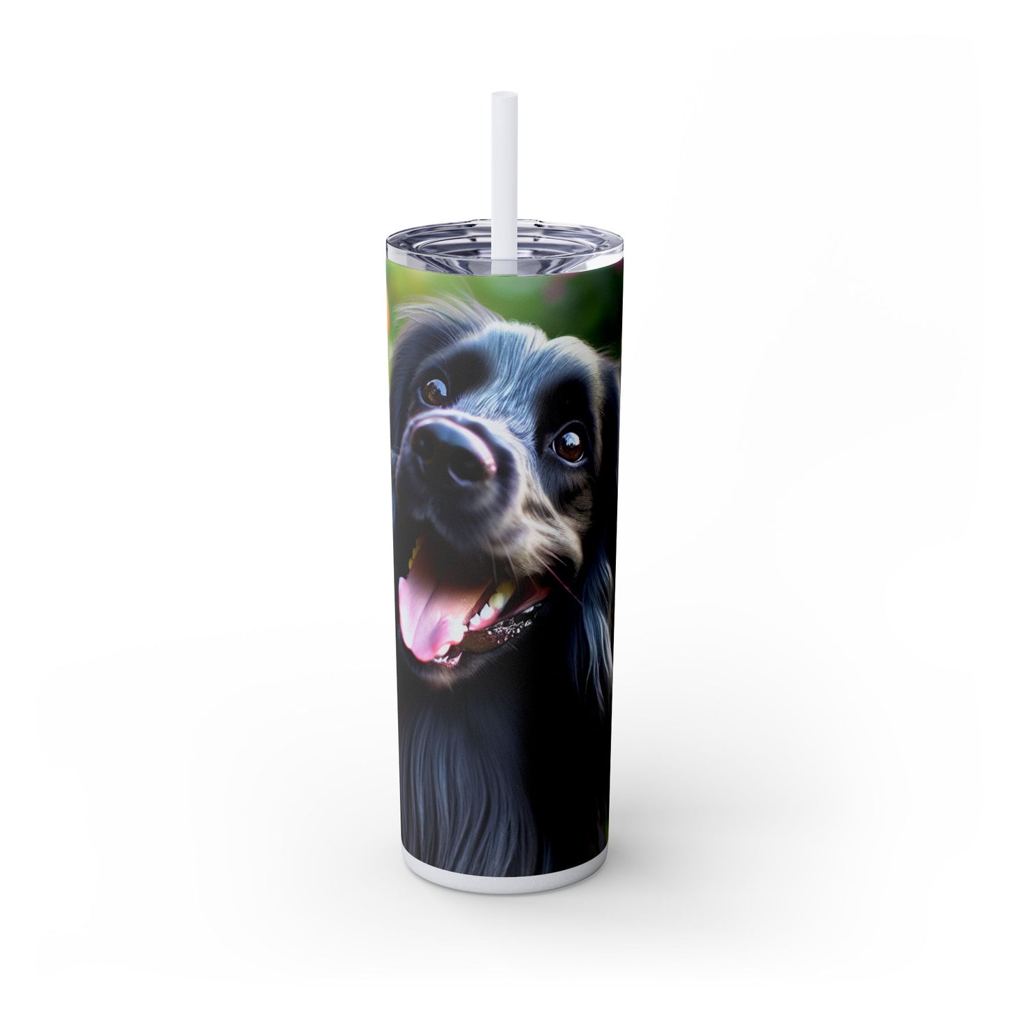 Blue Picardy Spaniel Tumbler with Straw, 20oz