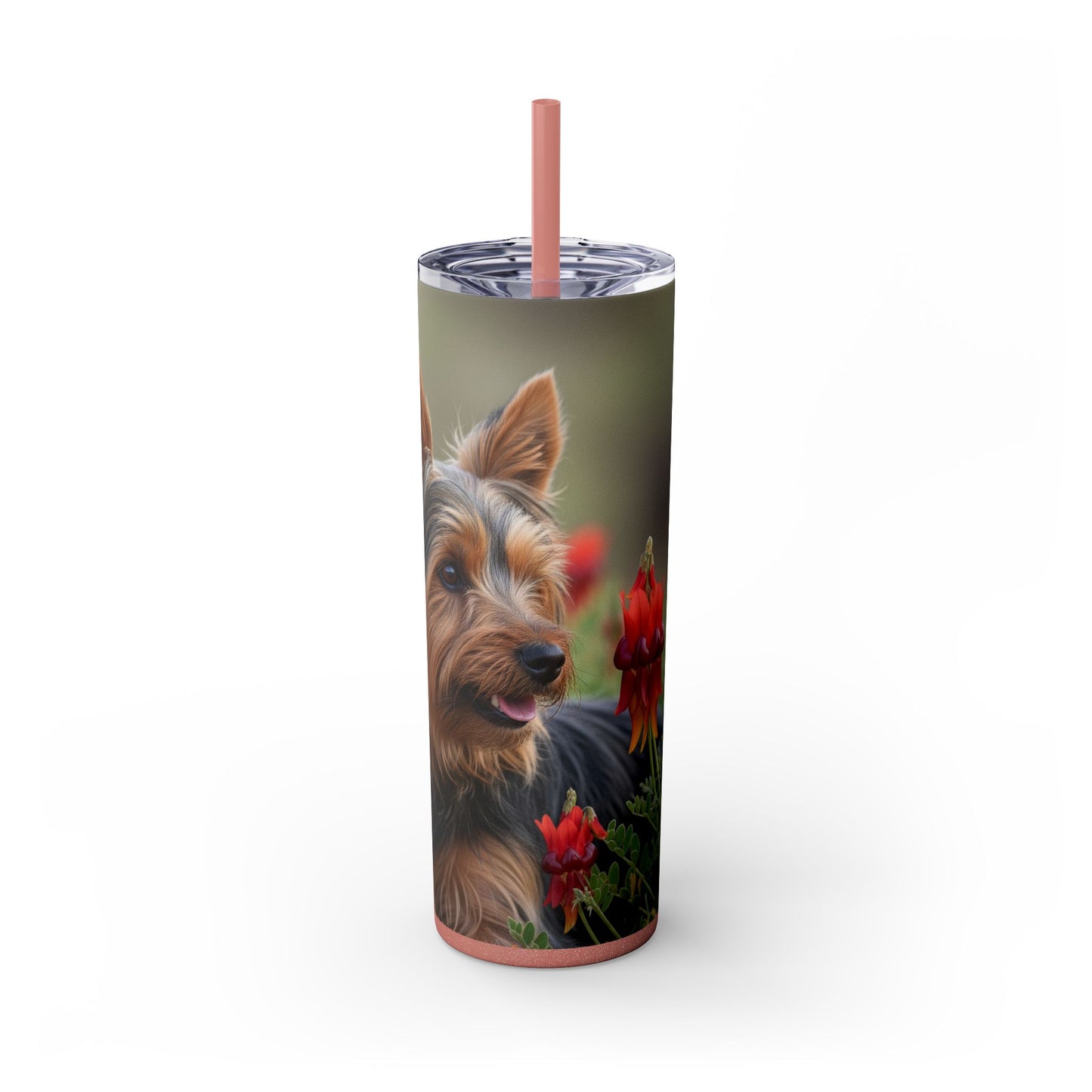 Silky Terrier Tumbler with Straw, 20oz