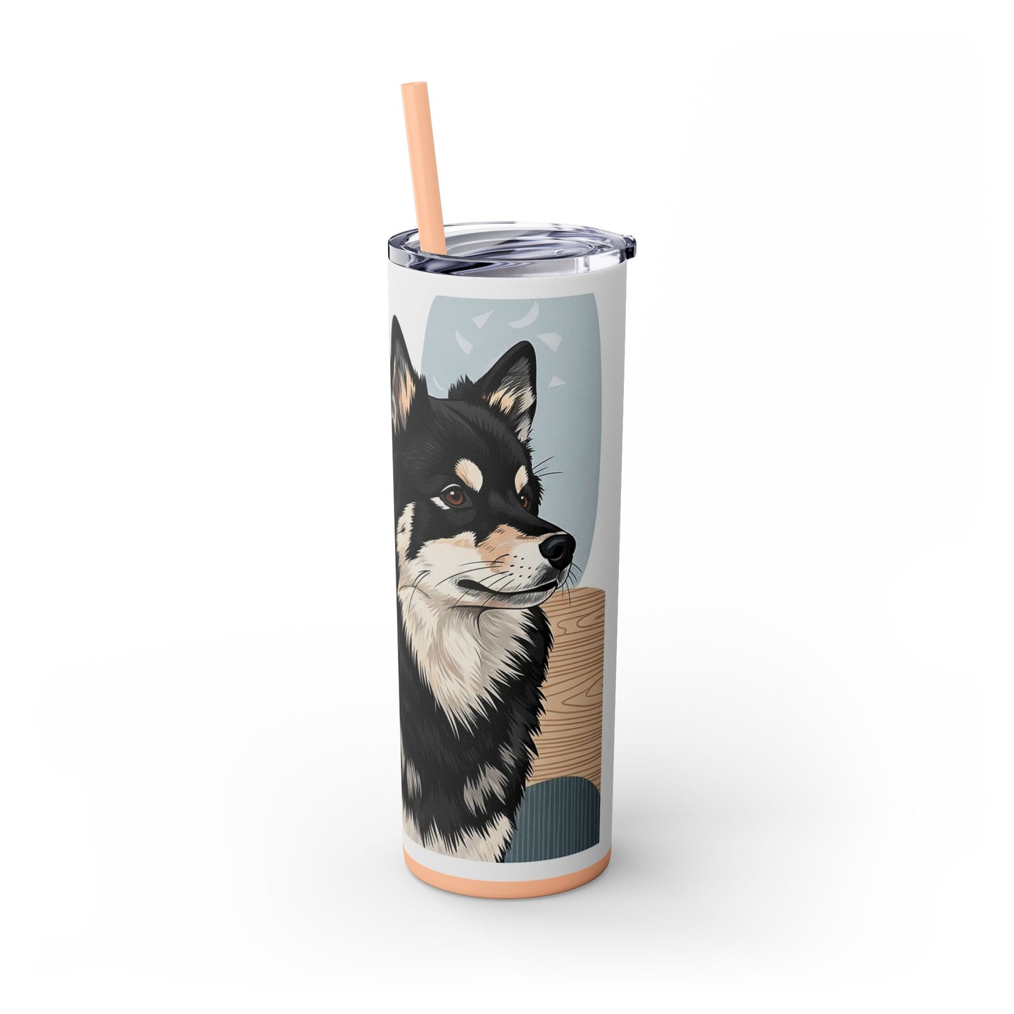 Swedish Lapphund Skinny Tumbler with Straw, 20oz