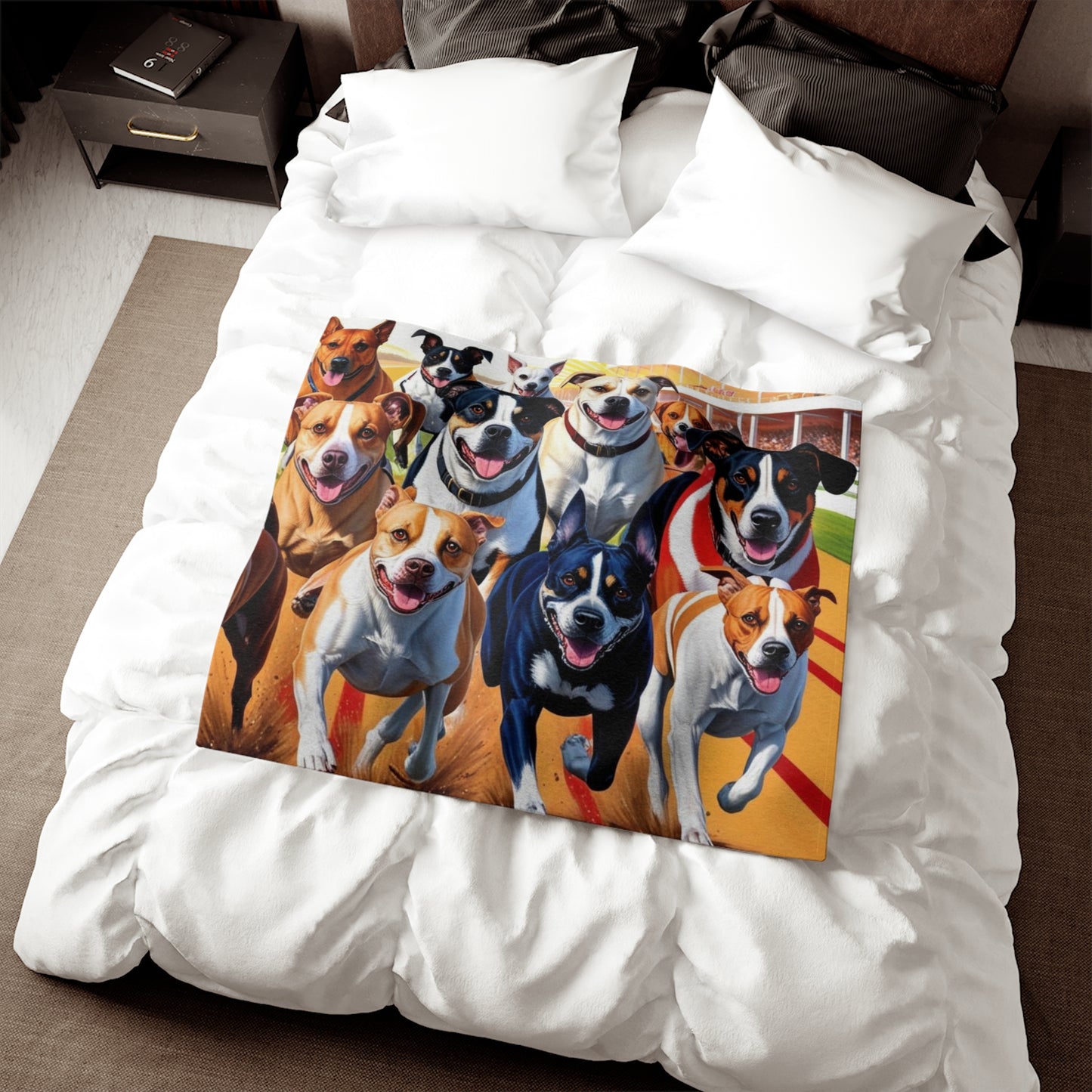 Racing Dogs Sweatshirt Blanket