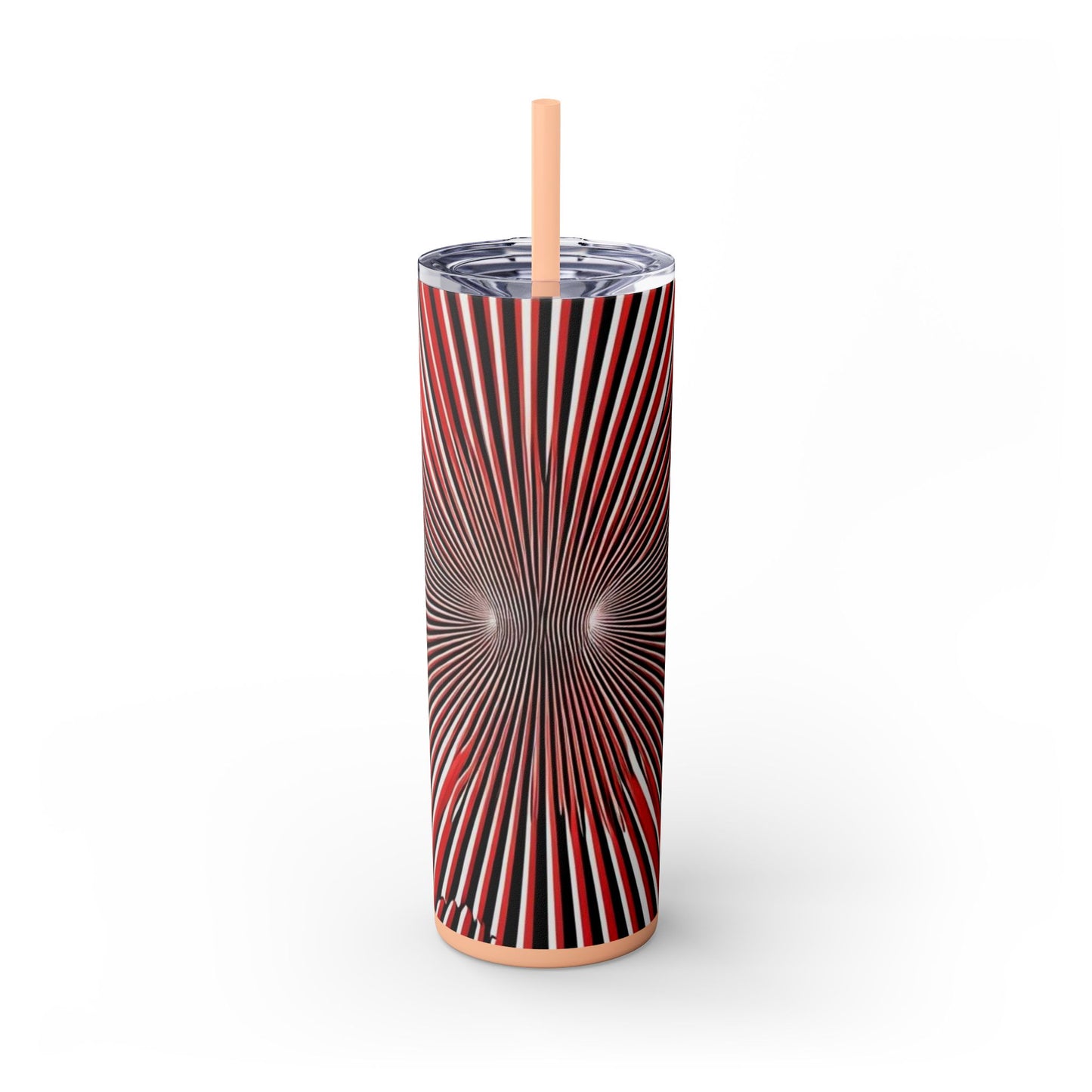 Optical Illusion Skinny Tumbler with Straw, 20oz