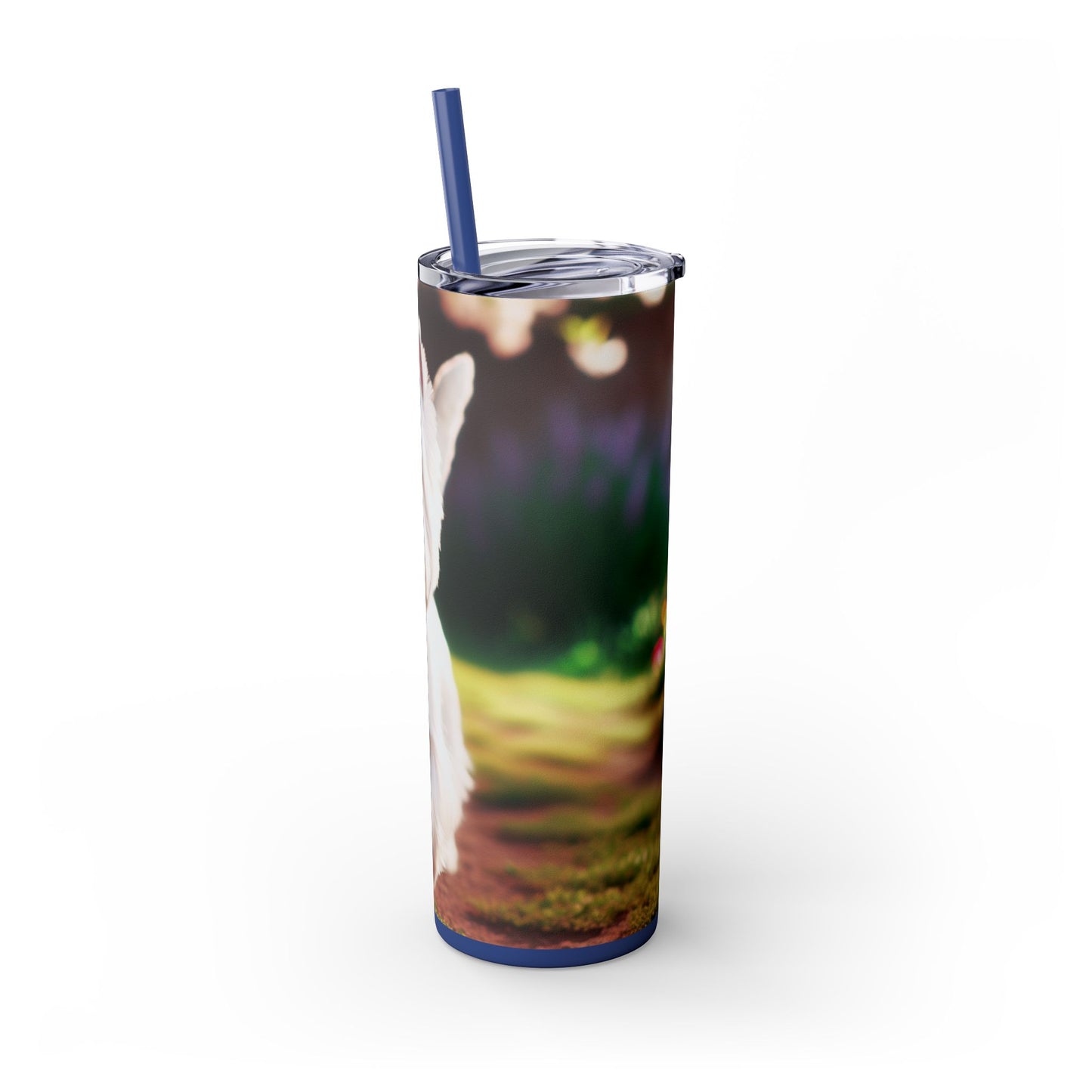 West Highland White Terrier Skinny Tumbler with Straw, 20oz