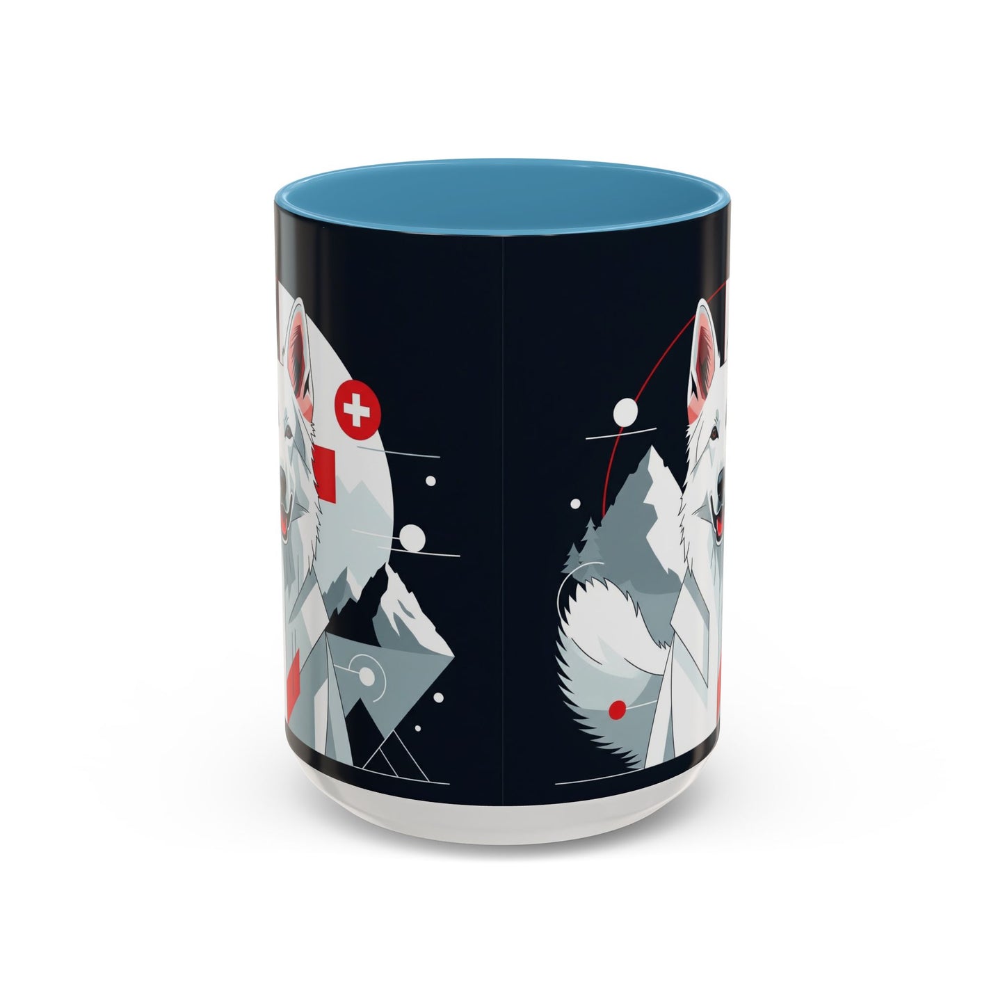 White Swiss Shepherd Dog Accent Coffee Mug - Perfect Gift for Dog Lovers