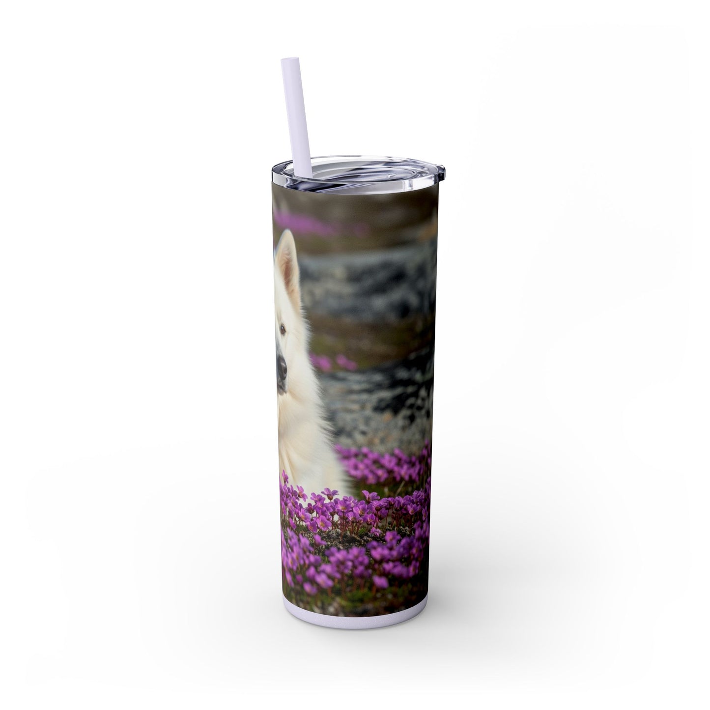 Canadian Eskimo Dog Tumbler with Straw, 20oz