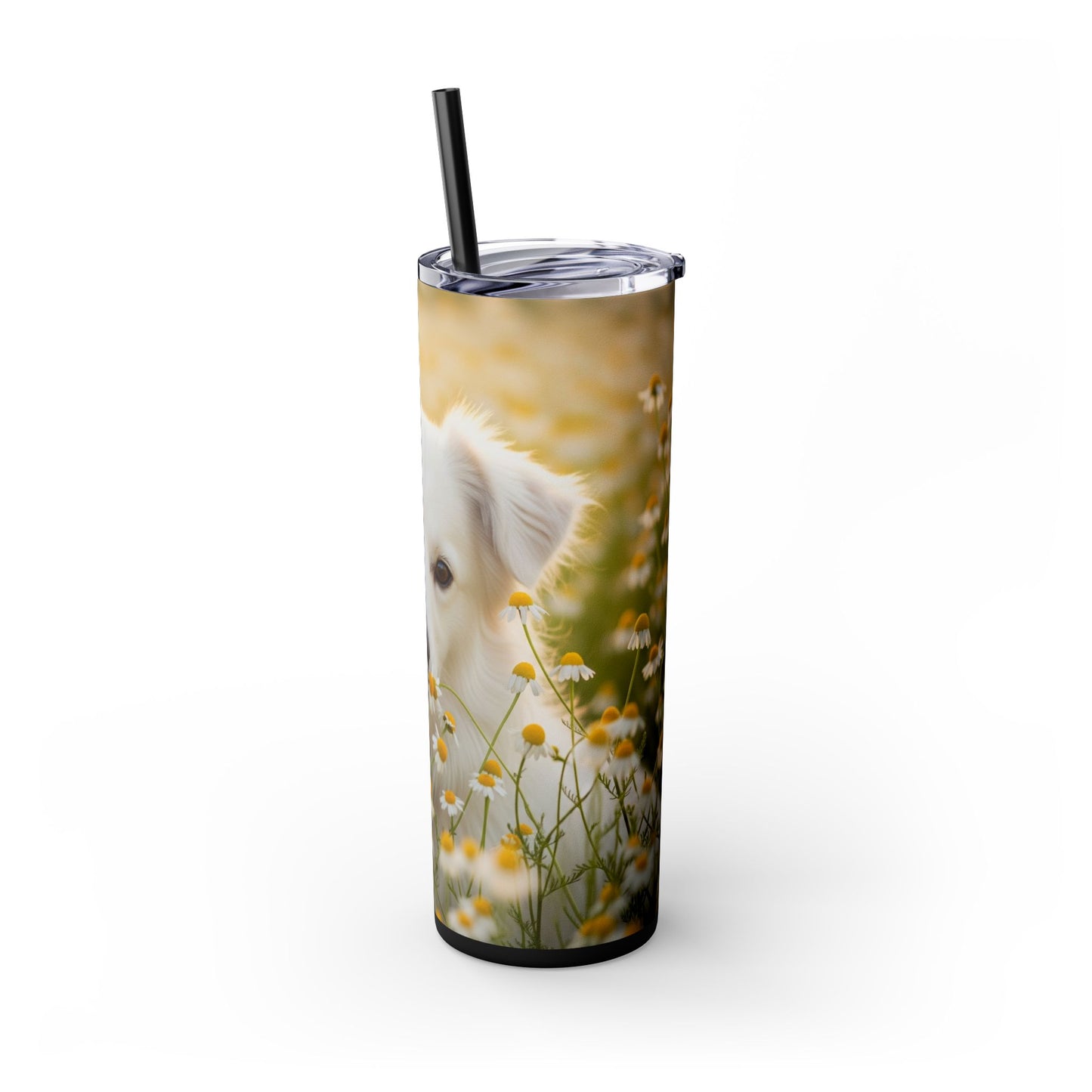 Russkaya Tsvetnaya Bolonka Tumbler with Straw, 20oz