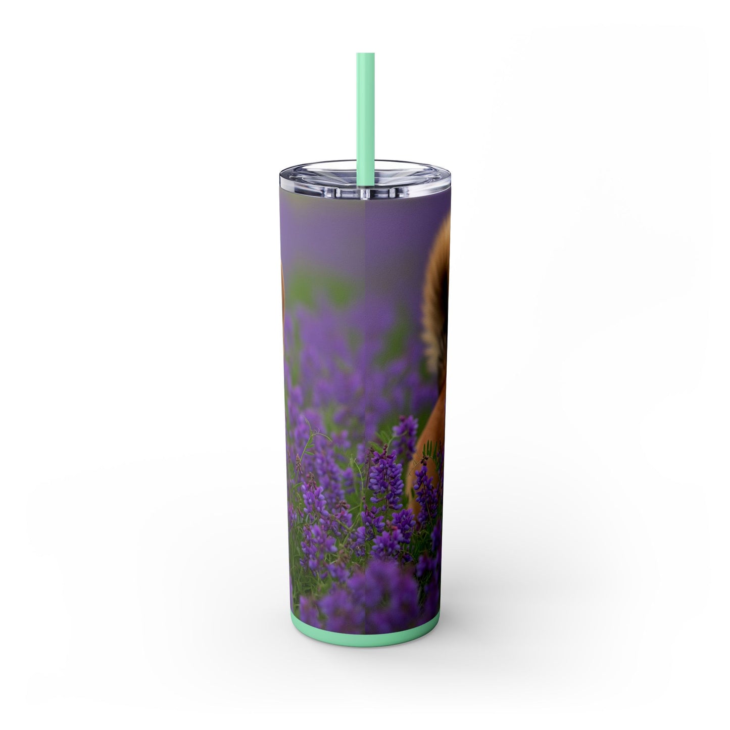 Cardigan Welsh Corgi Skinny Tumbler with Straw, 20oz