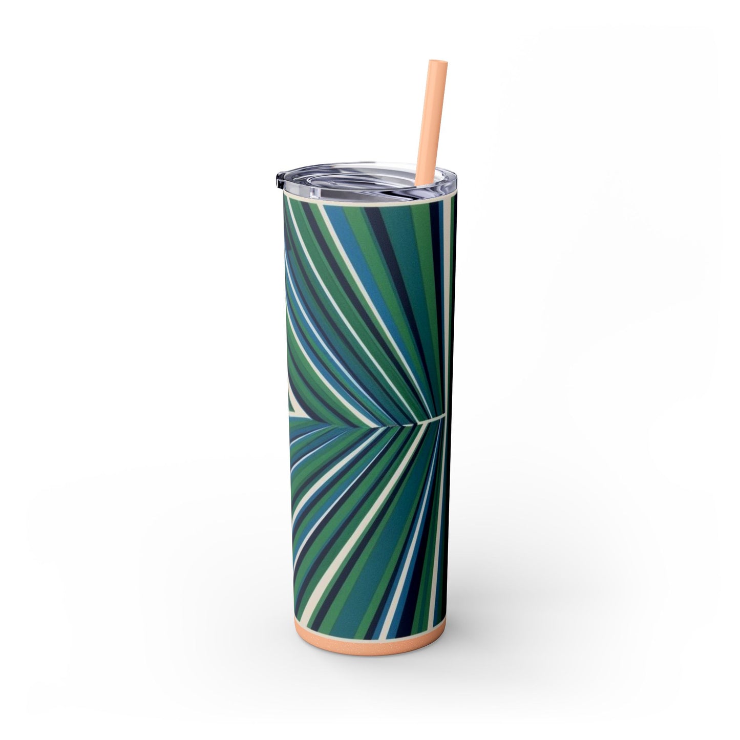 Optical Illusion Skinny Tumbler with Straw, 20oz