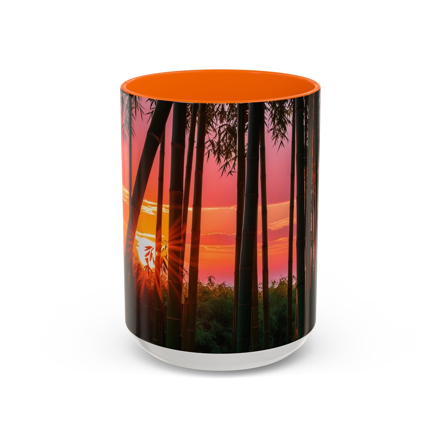 Bamboo Forest Sunrise Accent Coffee Mug - Perfect Gift for Dog Lovers