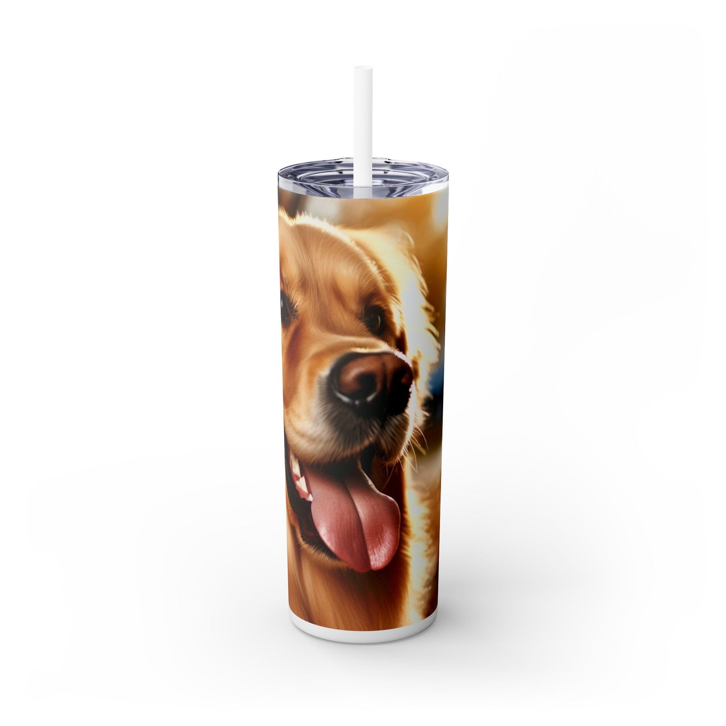 Golden Retriever Tumbler with Straw, 20oz