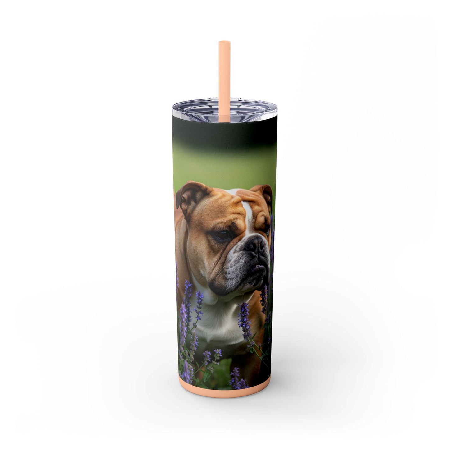 British Bulldog Tumbler with Straw, 20oz