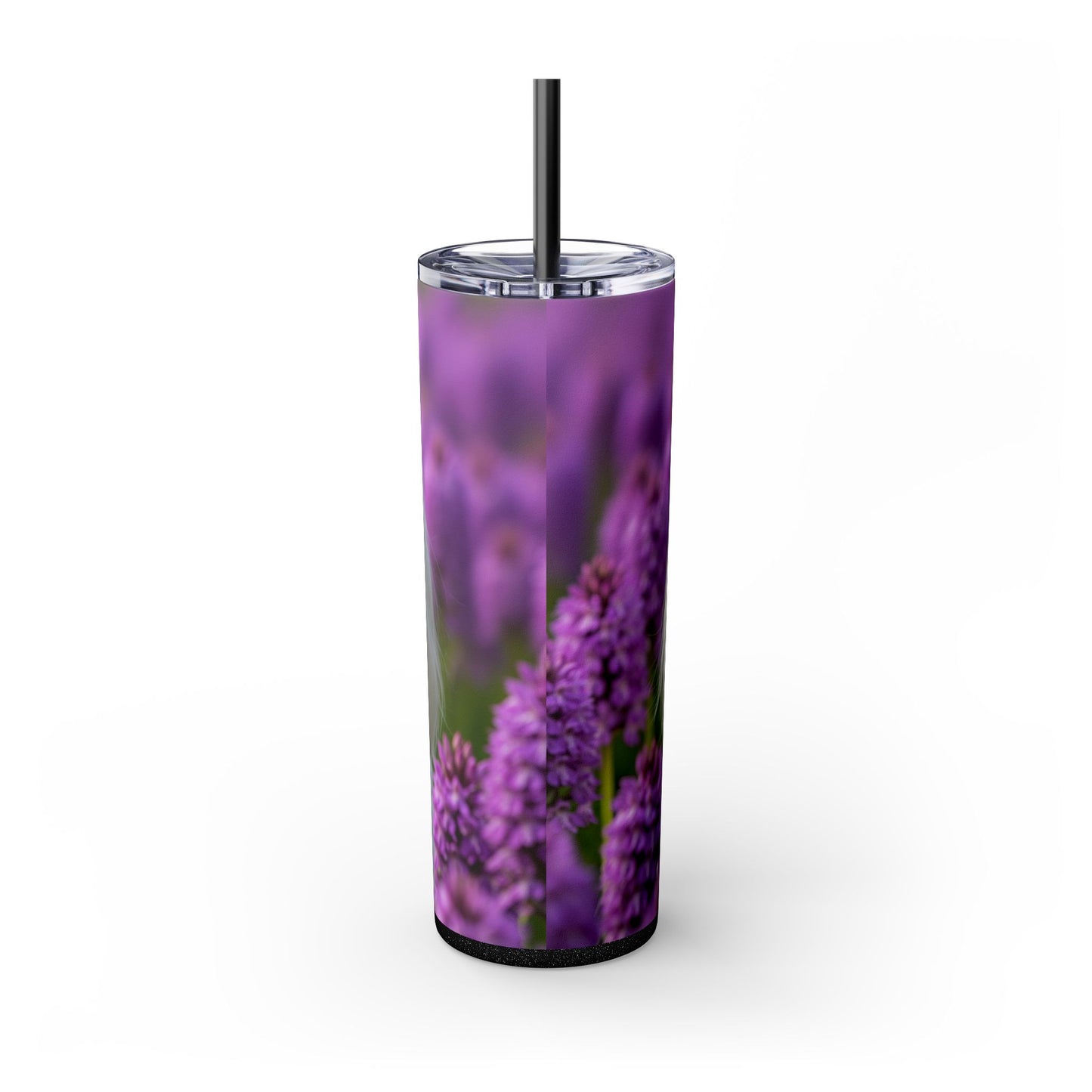 Maltese Skinny Tumbler with Straw, 20oz